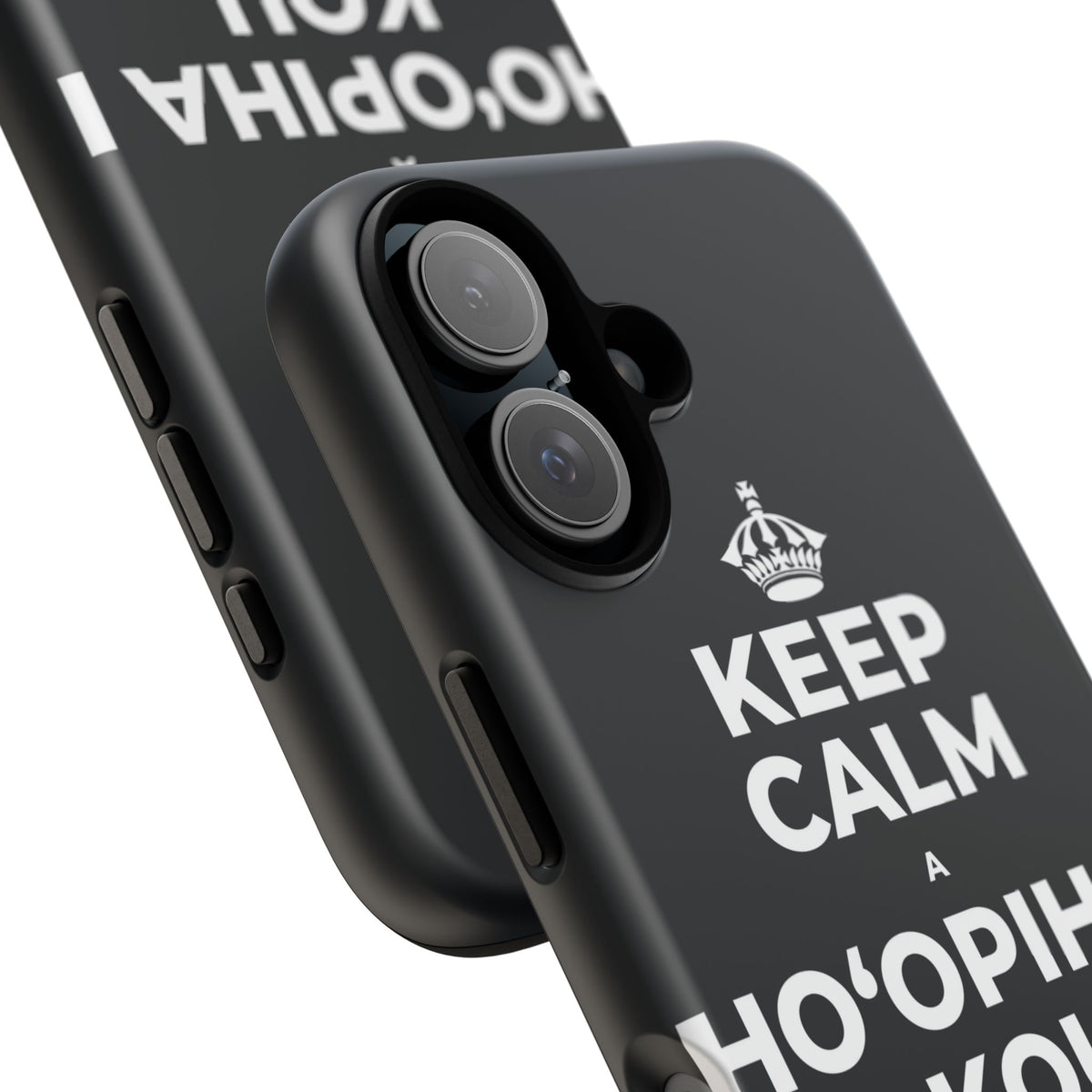 KEEP CALM A HOʻOPIHA I KOU KĪʻAHA ME KE ALOHA Phone Case (Dark)