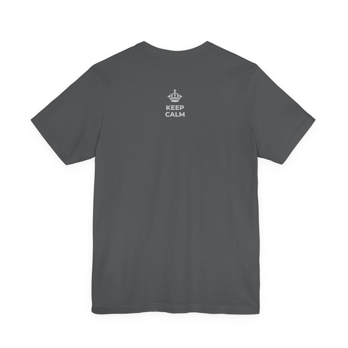KEEP CALM AND ENJOY YOUR OWN DAY T-Shirt (White–Asphalt)