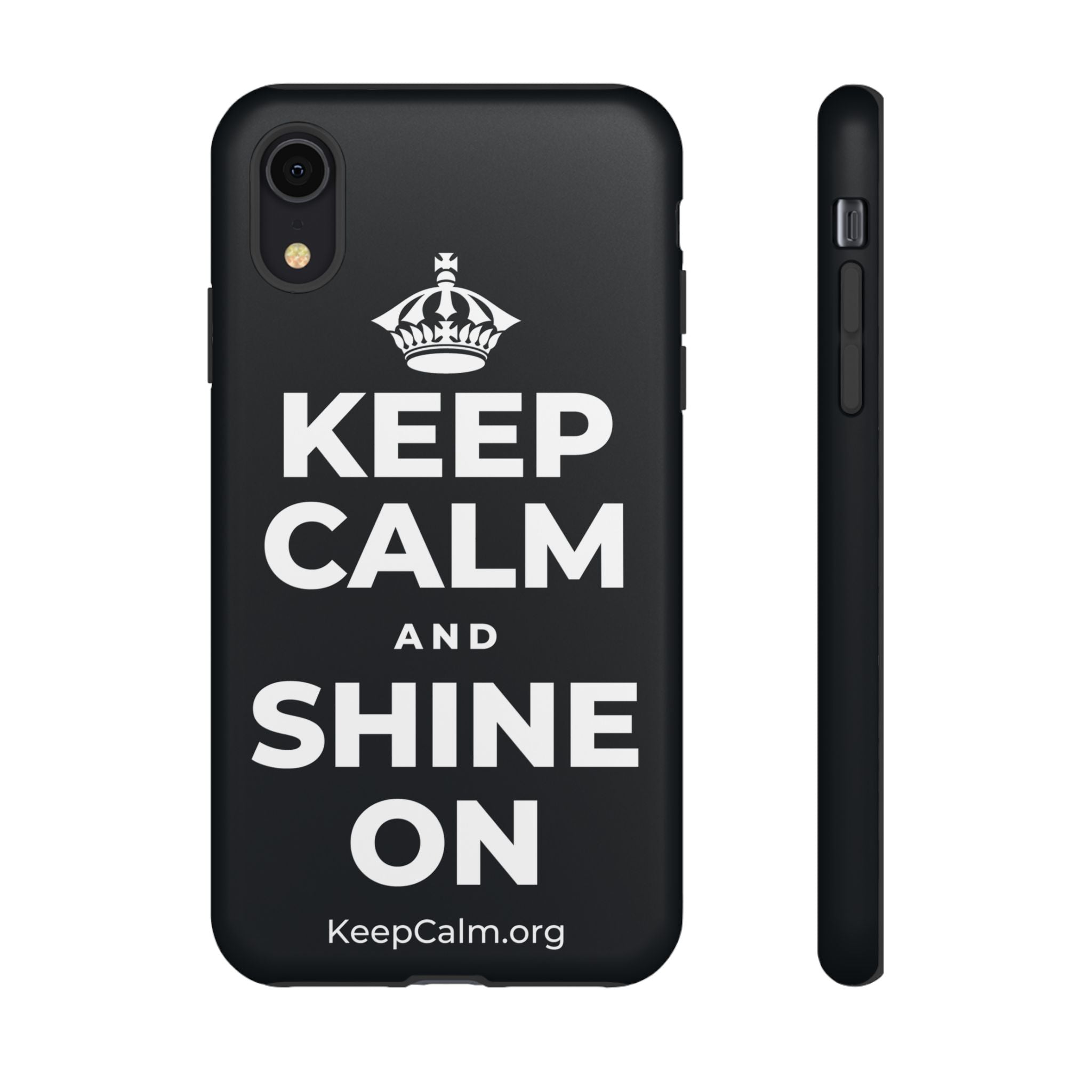 KEEP CALM AND SHINE ON Phone Case (Dark)