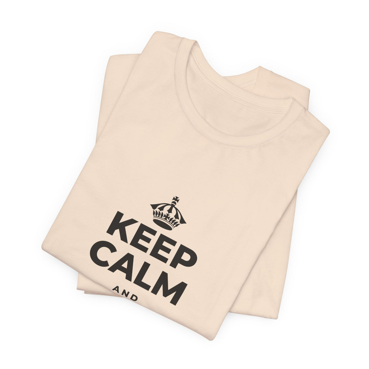 KEEP CALM AND GLOW TOGETHER T-Shirt (Soft Cream–Heather Mauve)