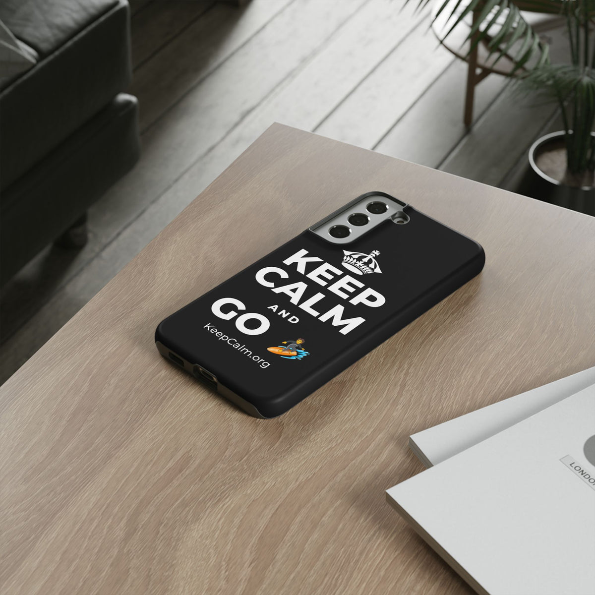 KEEP CALM AND GO 🏄 Phone Case
