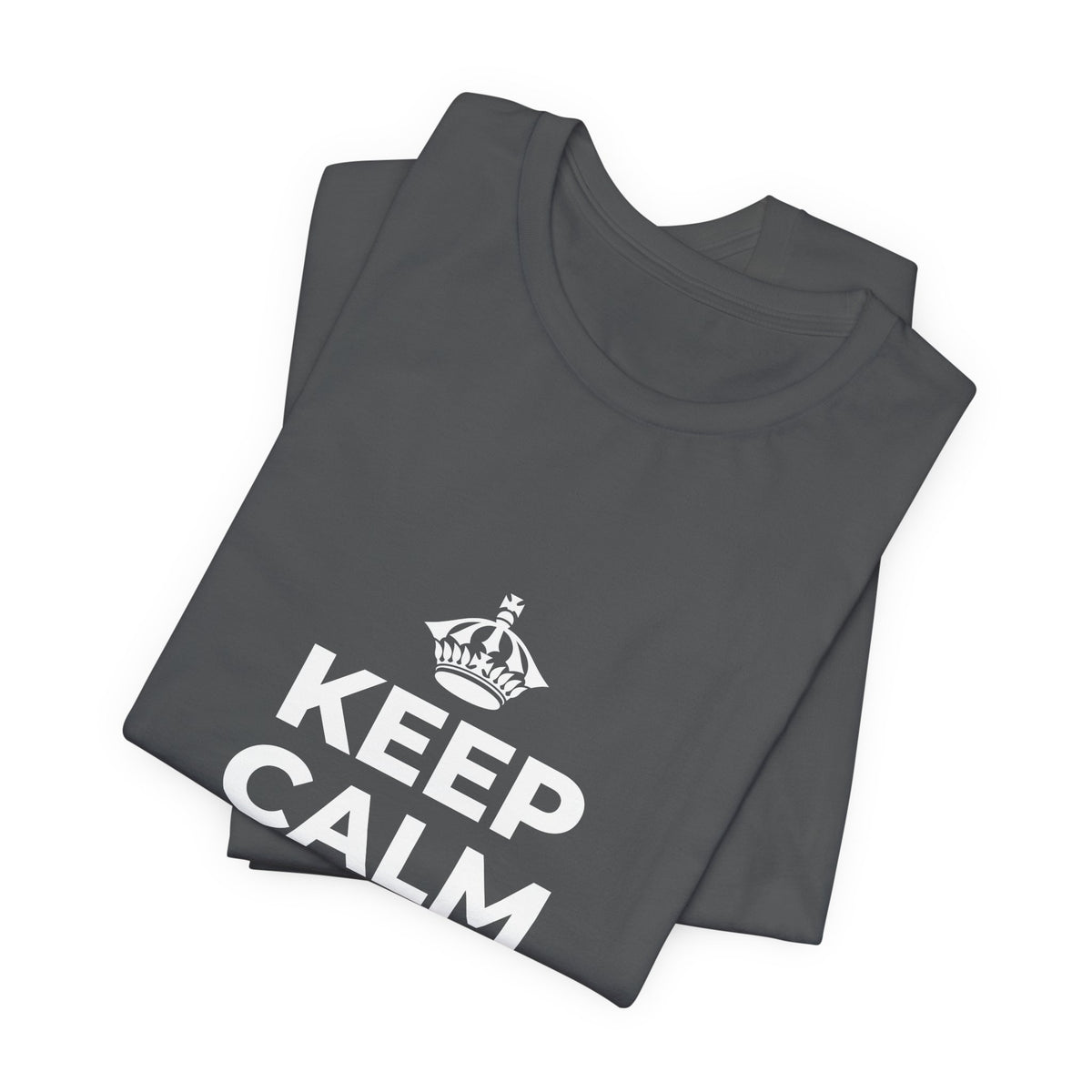 KEEP CALM AND BREATHE T-Shirt (White–Asphalt)