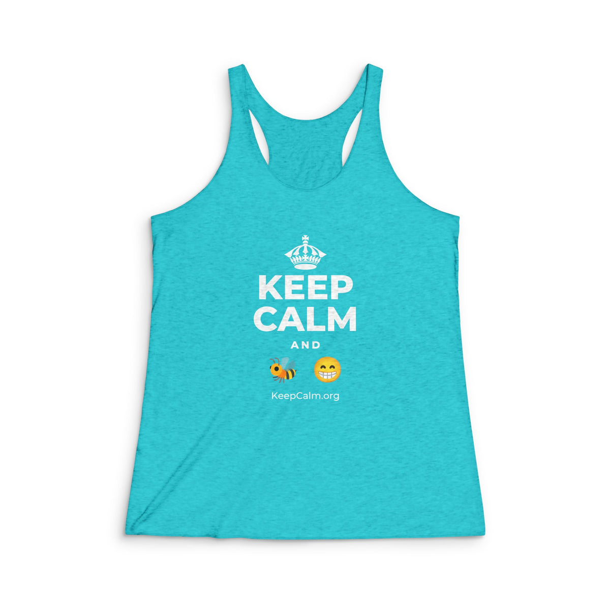 KEEP CALM AND BEE HAPPY Women's Racerback Tank