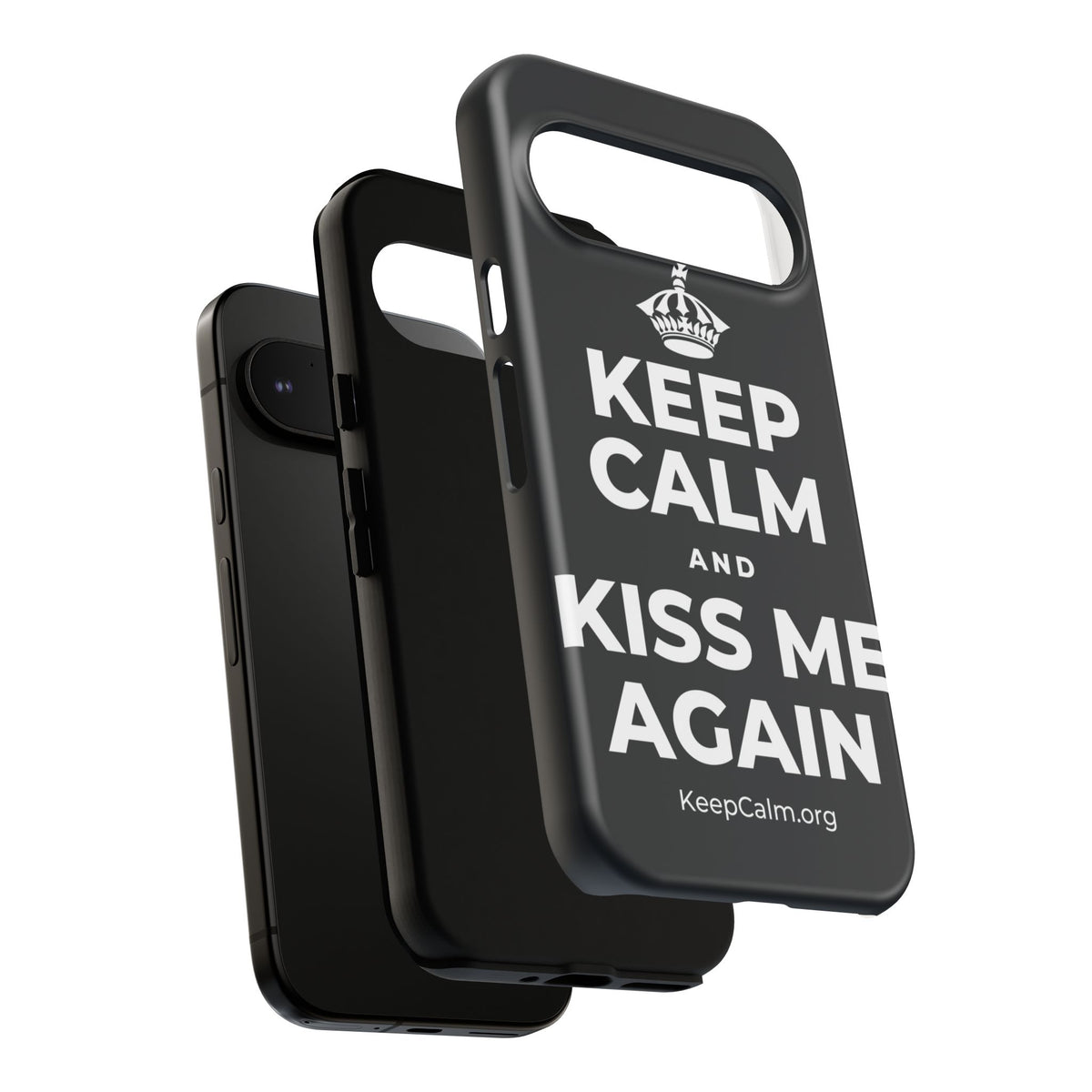 KEEP CALM AND KISS ME AGAIN Phone Case (Dark)