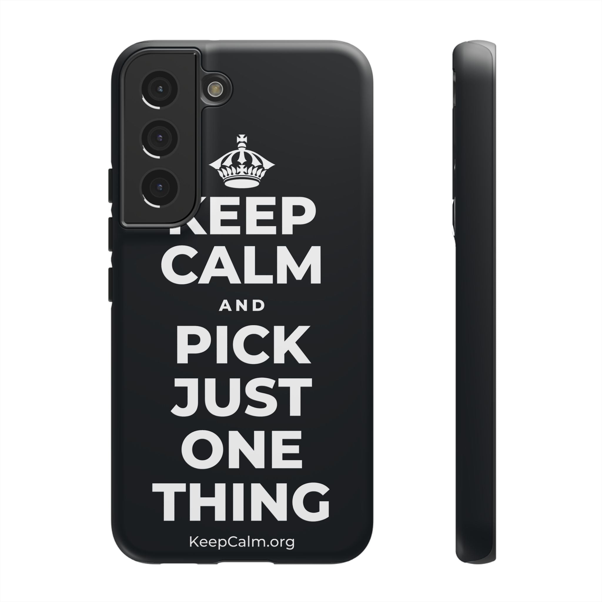 KEEP CALM AND PICK JUST ONE THING Phone Case (Dark)