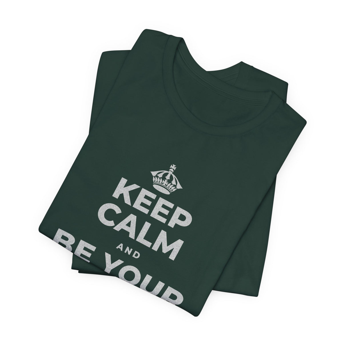 KEEP CALM AND BE YOUR OWN VALENTINE T-Shirt (White–Asphalt)
