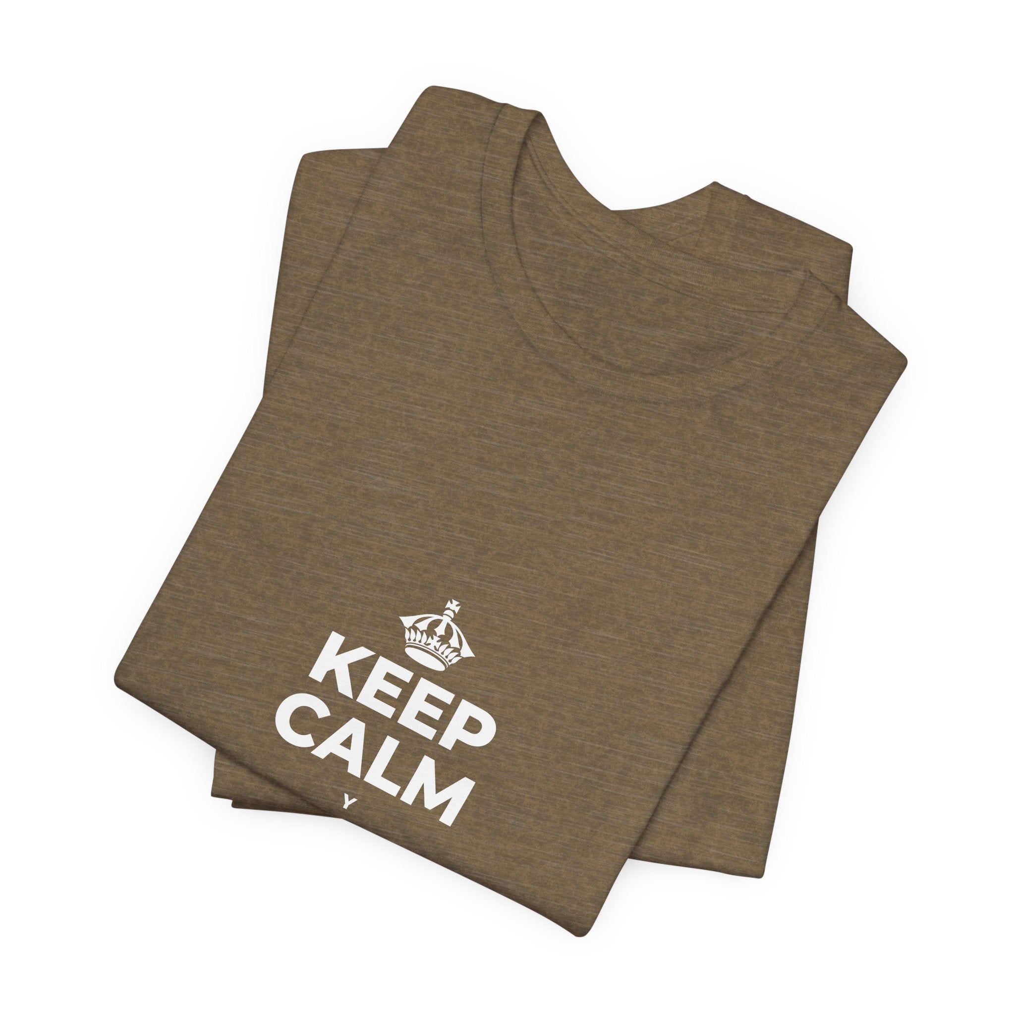 KEEP CALM Y SIGUE SIENDO PRINCIPIANTE T-Shirt (Soft Cream–Heather Mauve)
