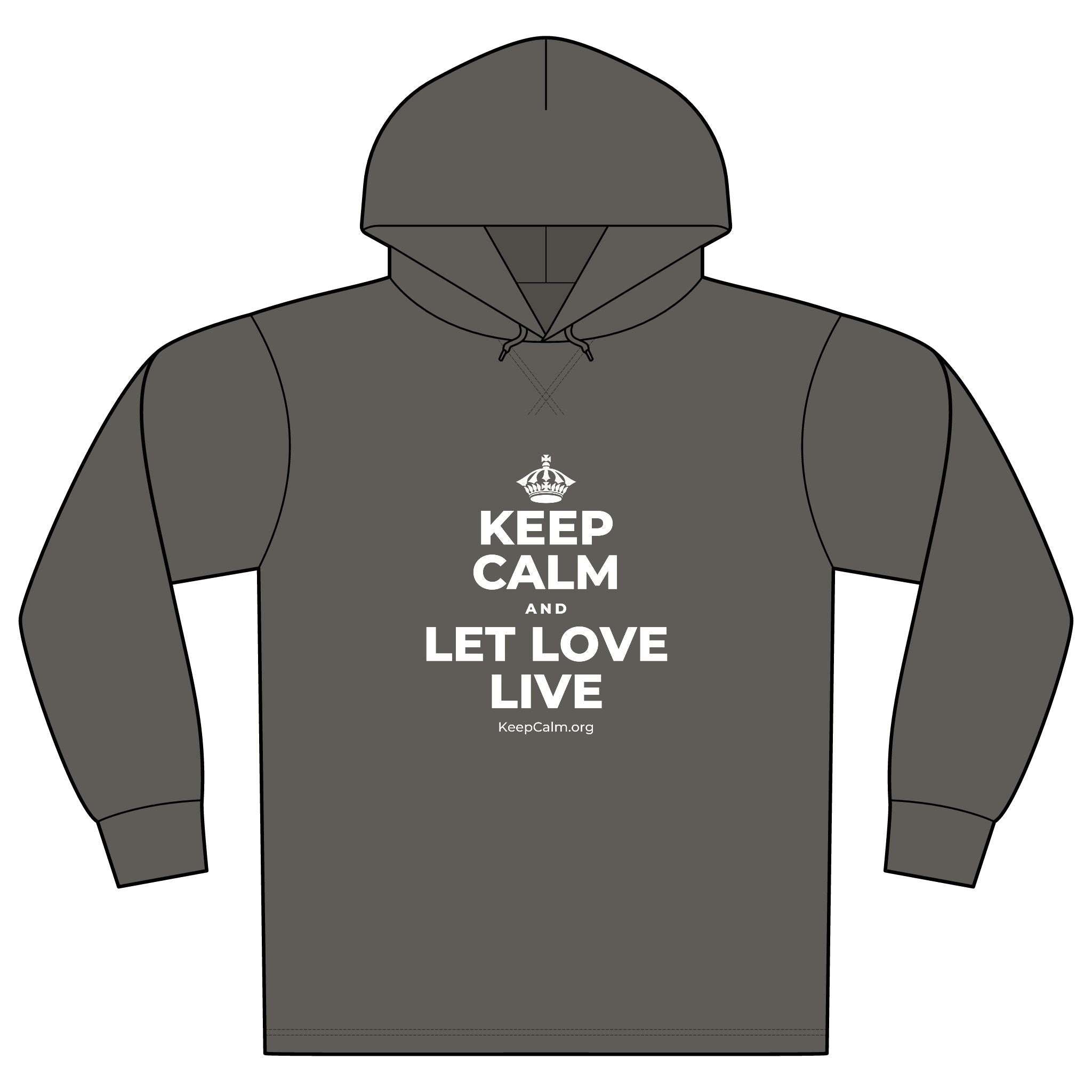 KEEP CALM AND LET LOVE LIVE Organic Hoodie Tee