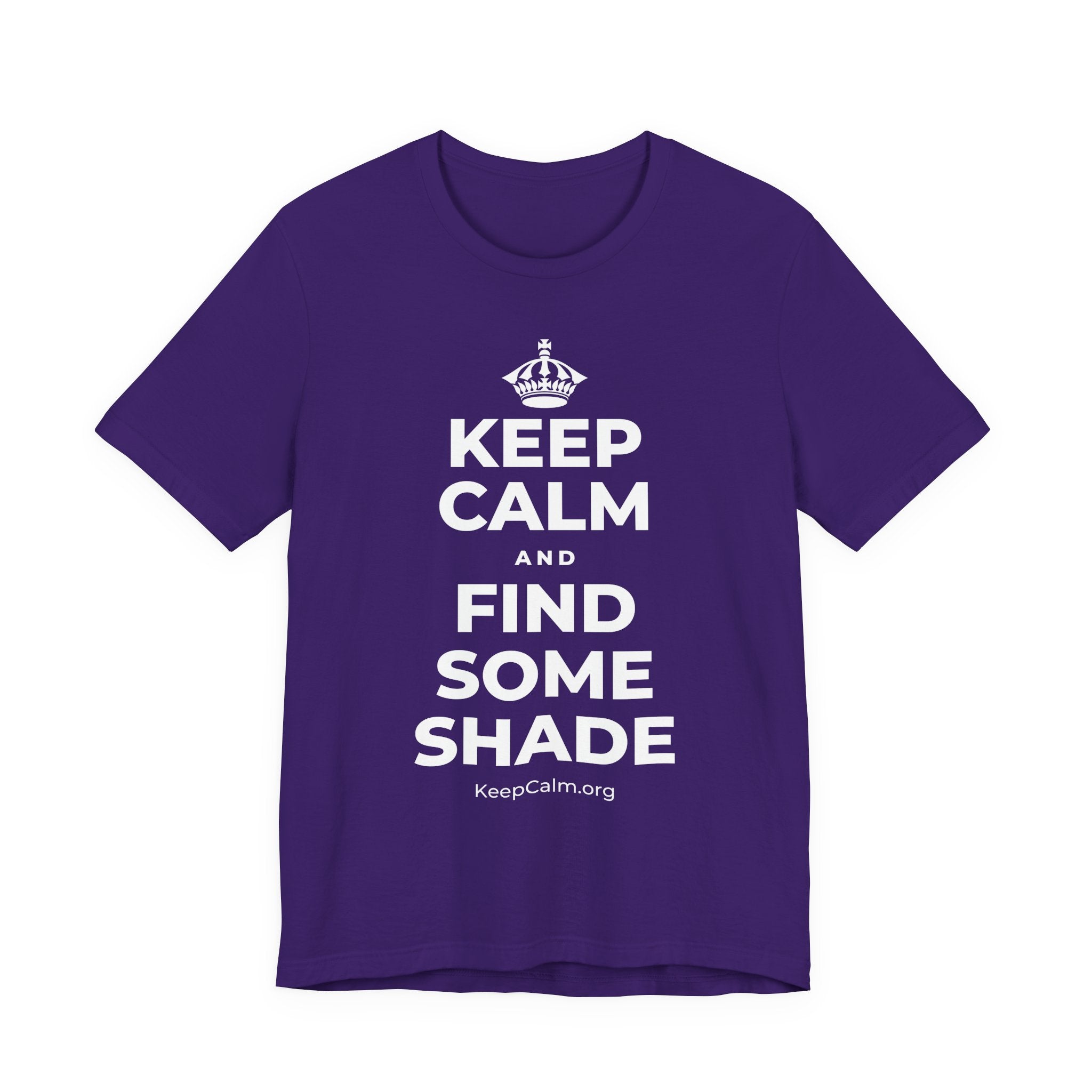 KEEP CALM AND FIND SOME SHADE T-Shirt (Soft Cream–Heather Mauve)