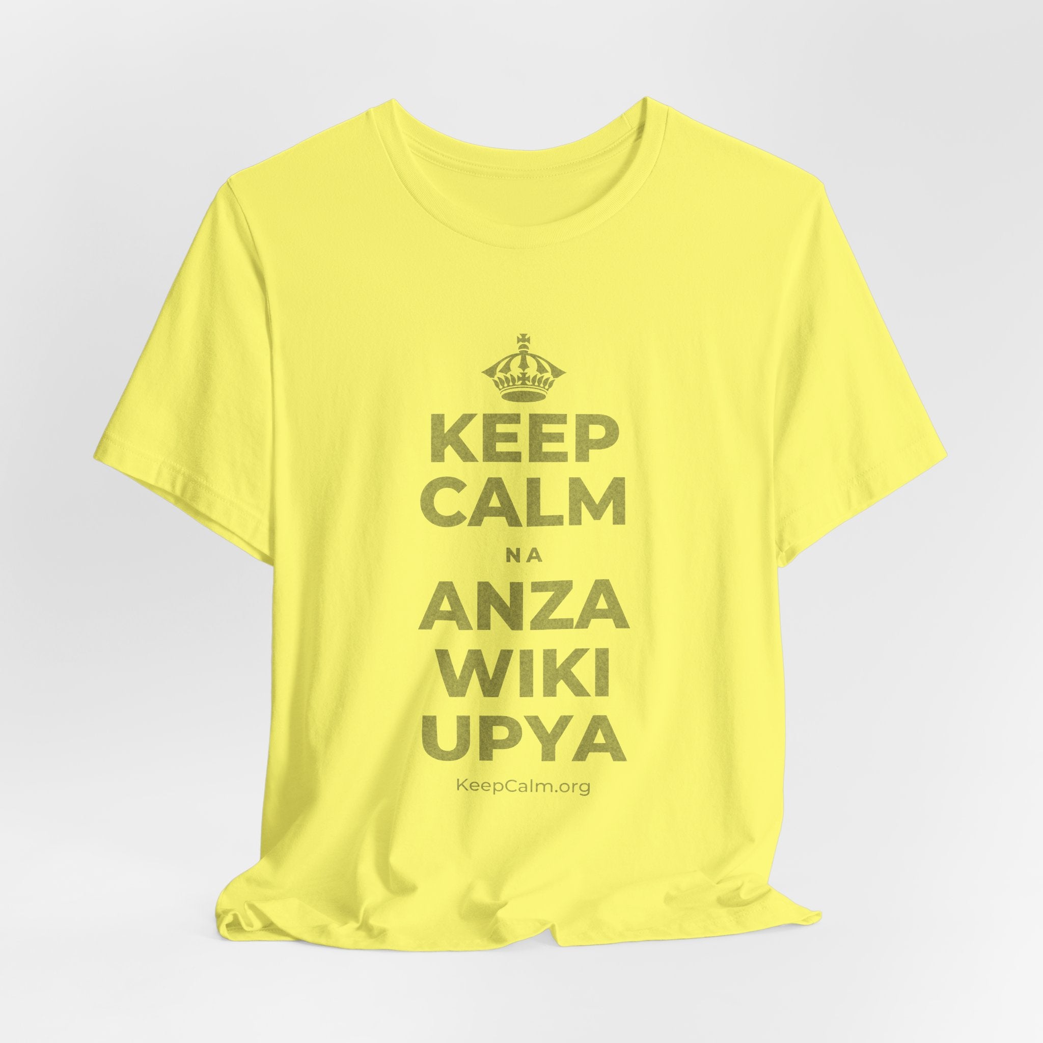 KEEP CALM NA ANZA WIKI UPYA T-Shirt (Soft Cream–Heather Mauve)