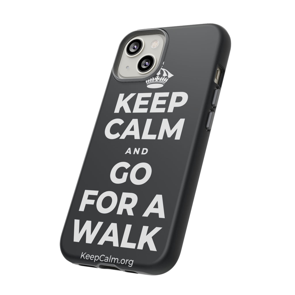 KEEP CALM AND GO FOR A WALK Phone Case (Dark)