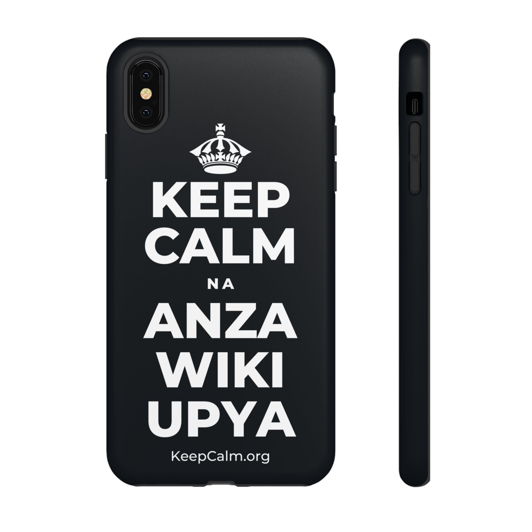 KEEP CALM NA ANZA WIKI UPYA Phone Case (Dark)