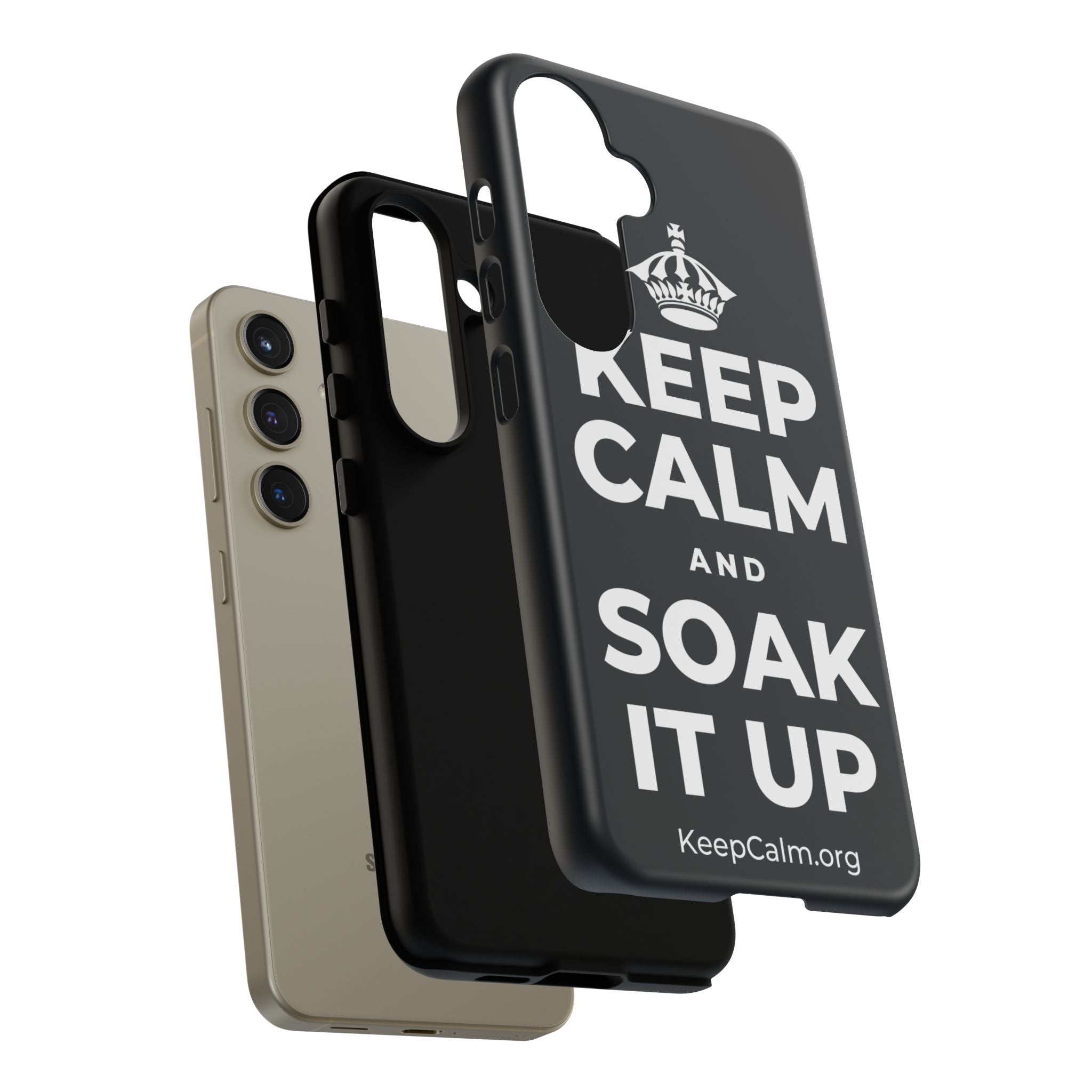 KEEP CALM AND SOAK IT UP Phone Case (Dark)