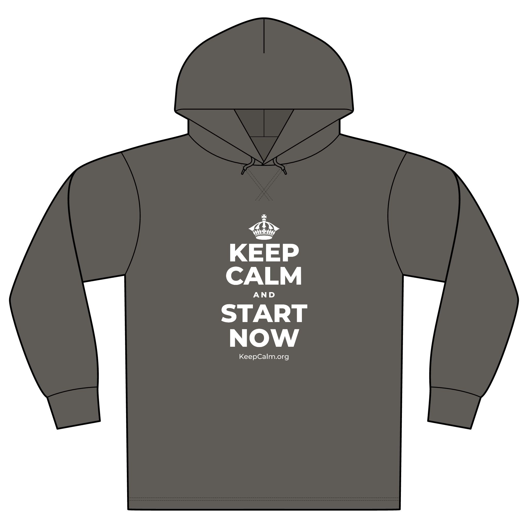 KEEP CALM AND START NOW Organic Hoodie Tee