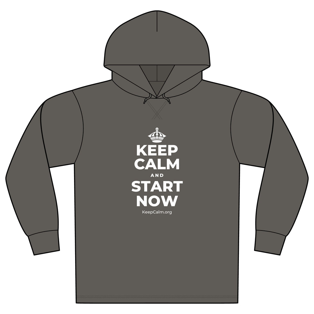 KEEP CALM AND START NOW Organic Hoodie Tee