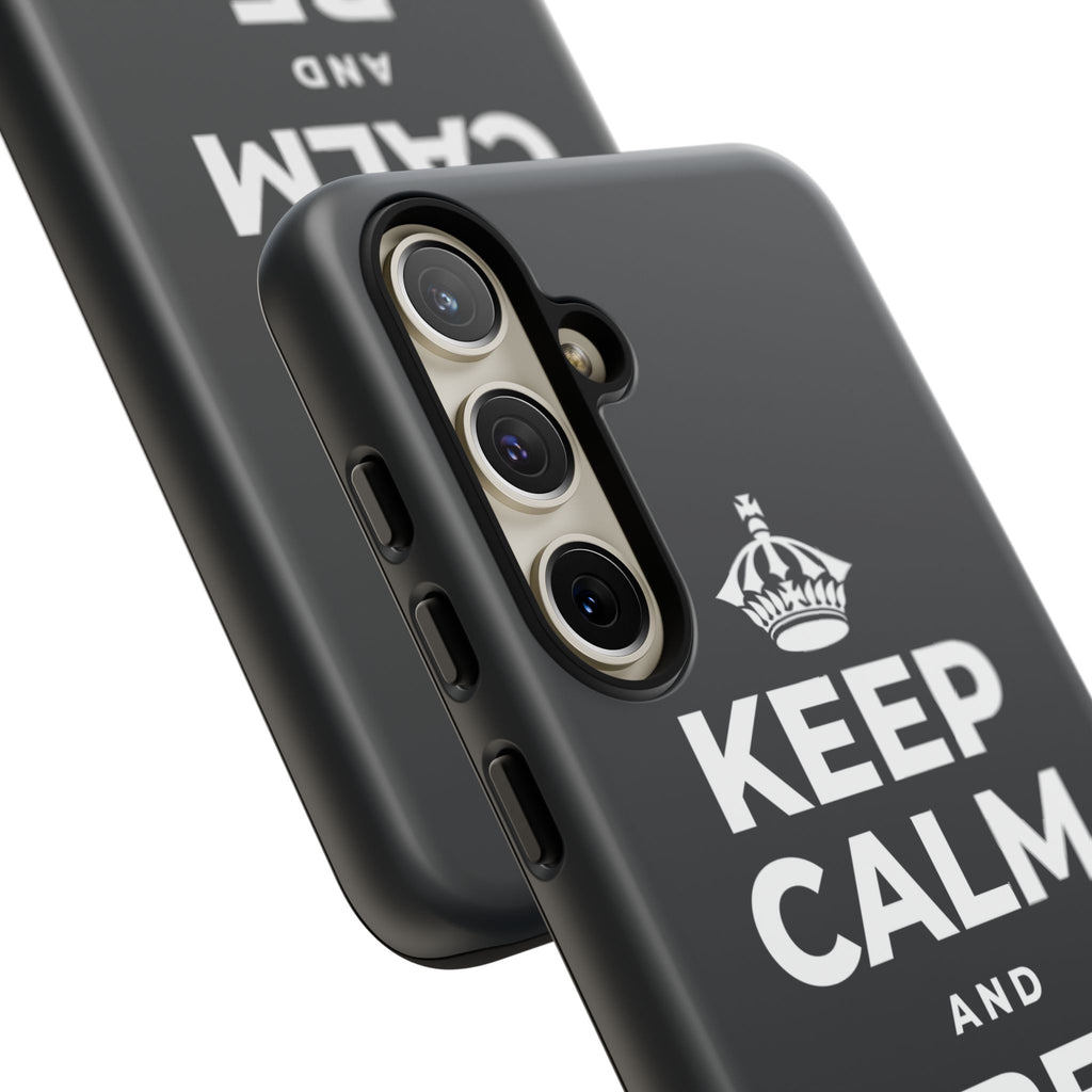 KEEP CALM AND BE HUMAN Phone Case (Dark)