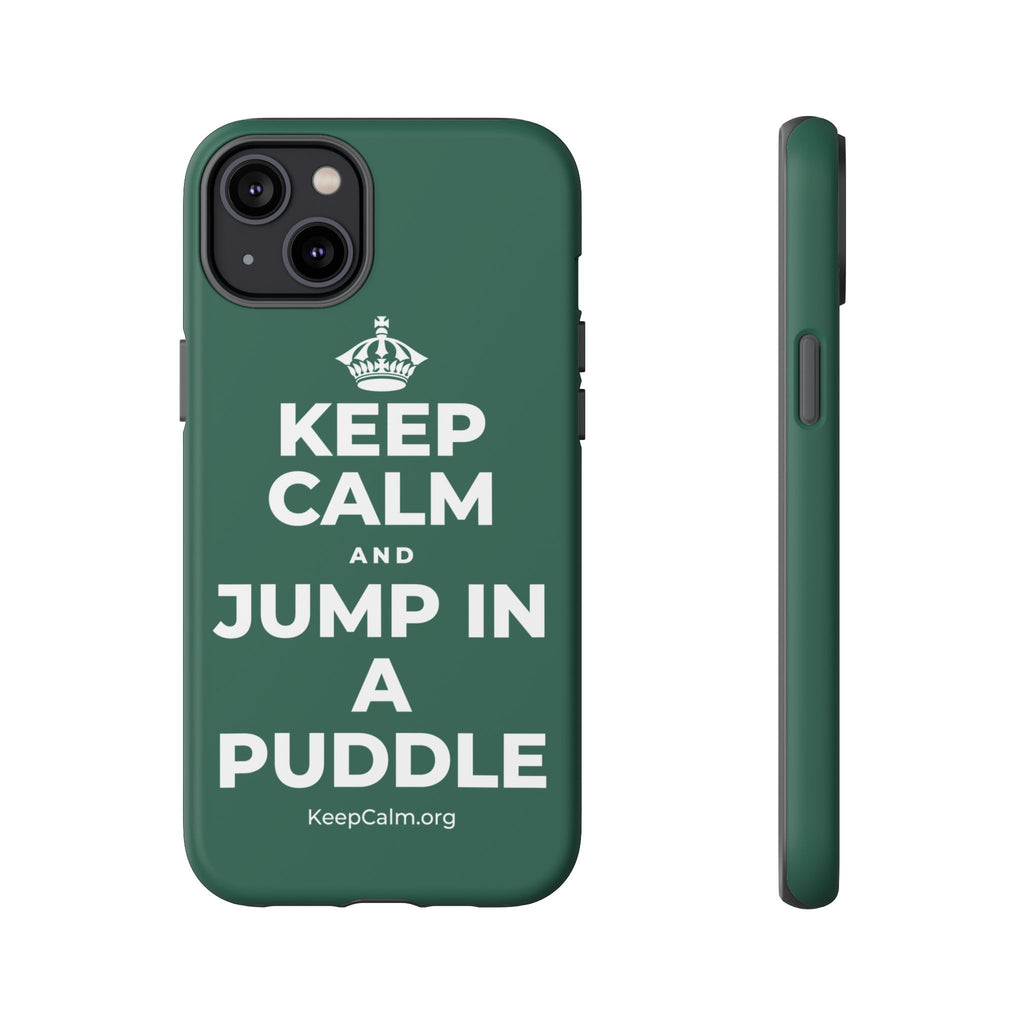 KEEP CALM AND JUMP IN A PUDDLE Phone Case