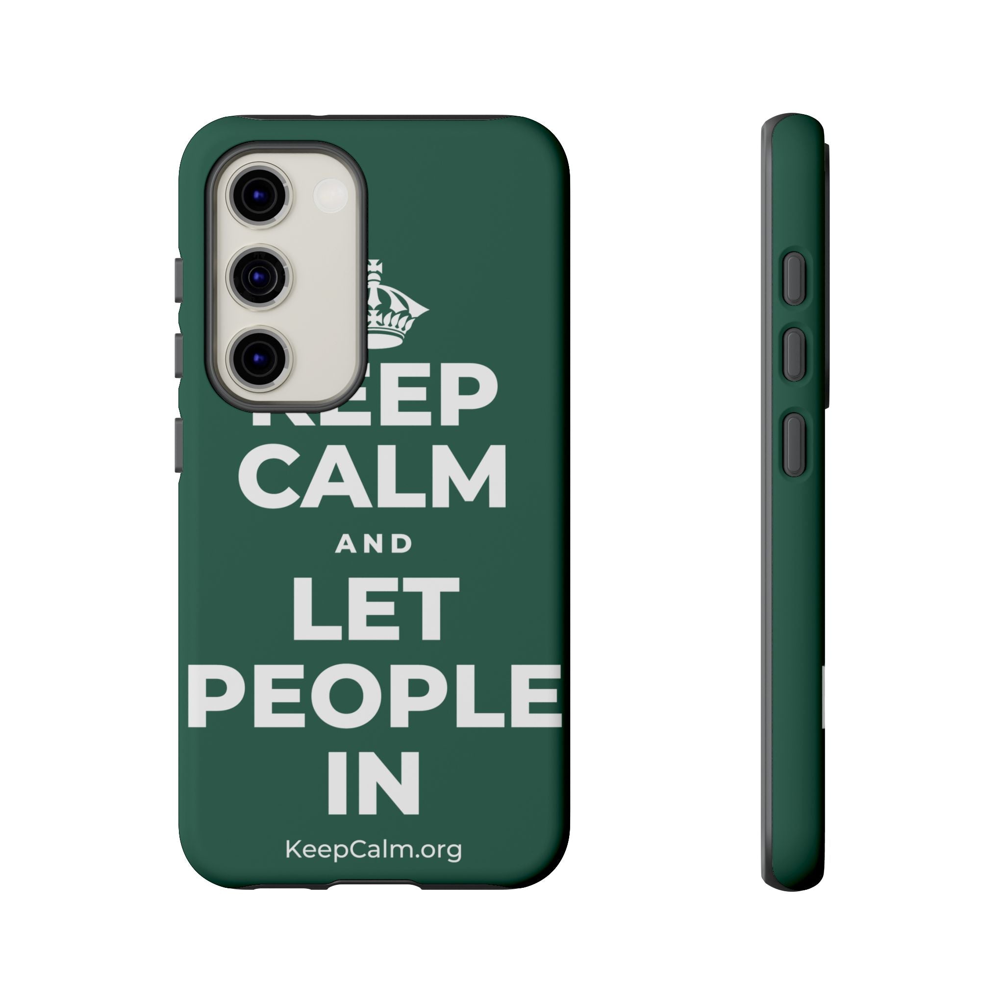 KEEP CALM AND LET PEOPLE IN Phone Case