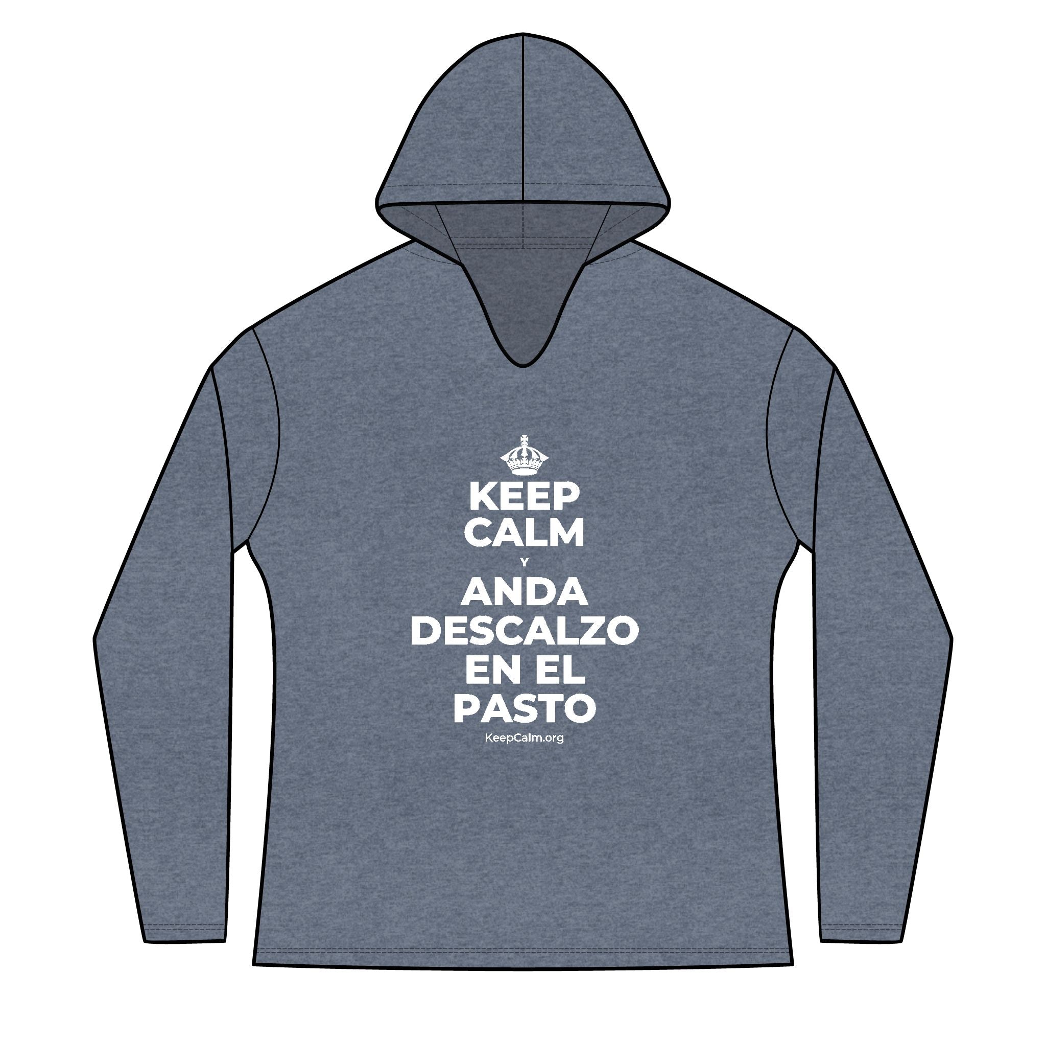 KEEP CALM Y ANDA DESCALZO EN EL PASTO Women's Long Sleeve Hoodie