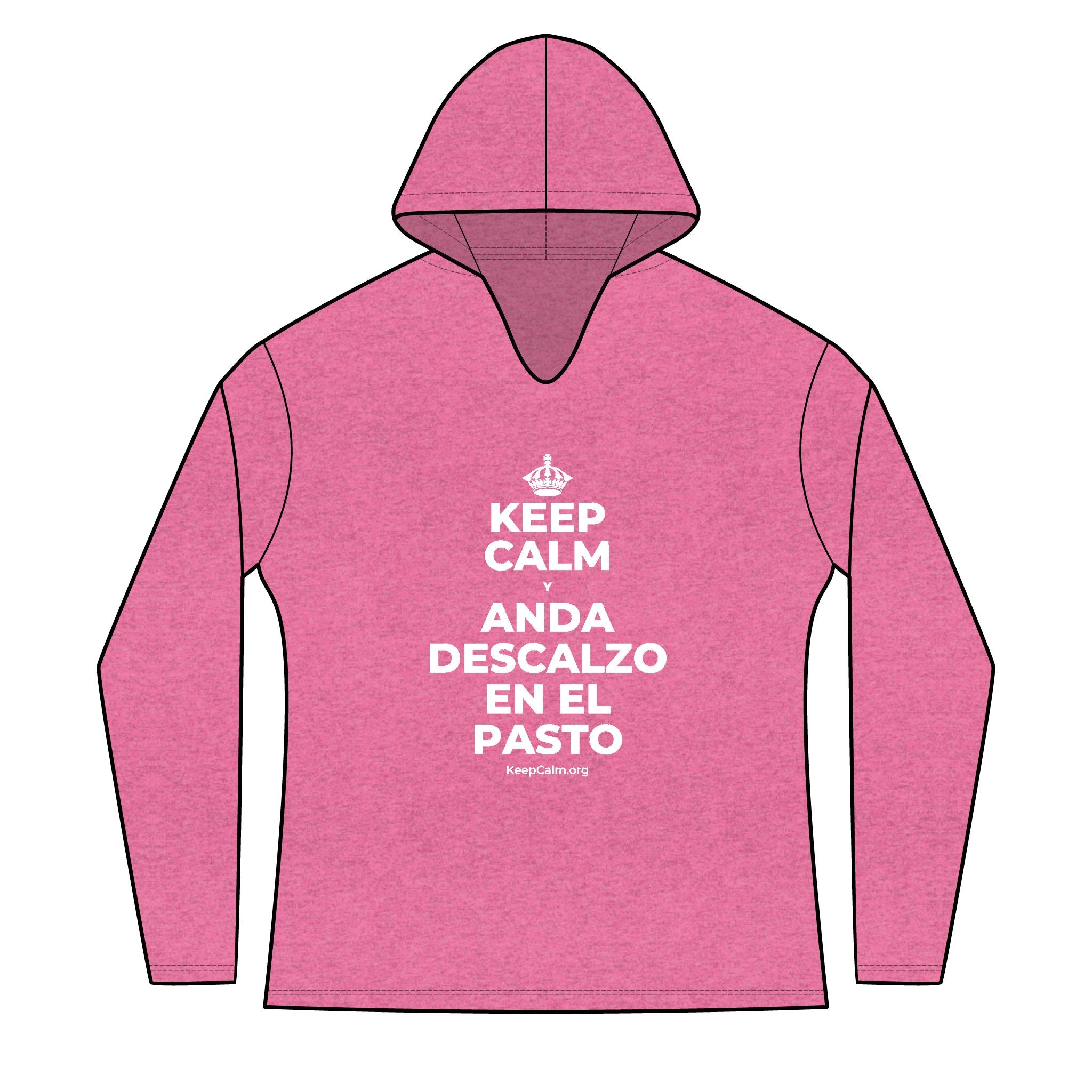 KEEP CALM Y ANDA DESCALZO EN EL PASTO Women's Long Sleeve Hoodie