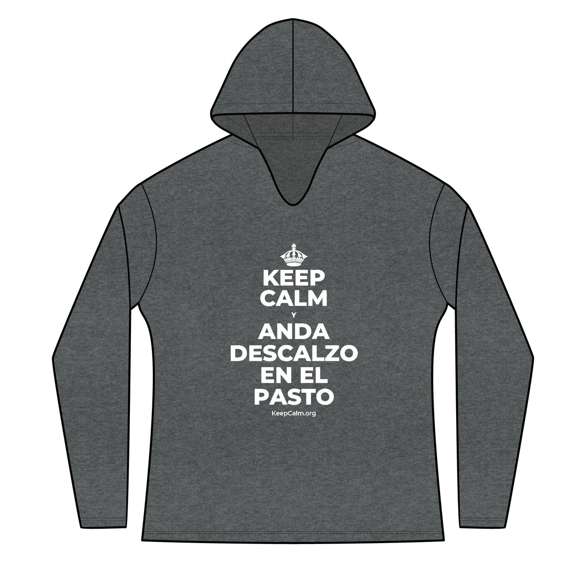 KEEP CALM Y ANDA DESCALZO EN EL PASTO Women's Long Sleeve Hoodie