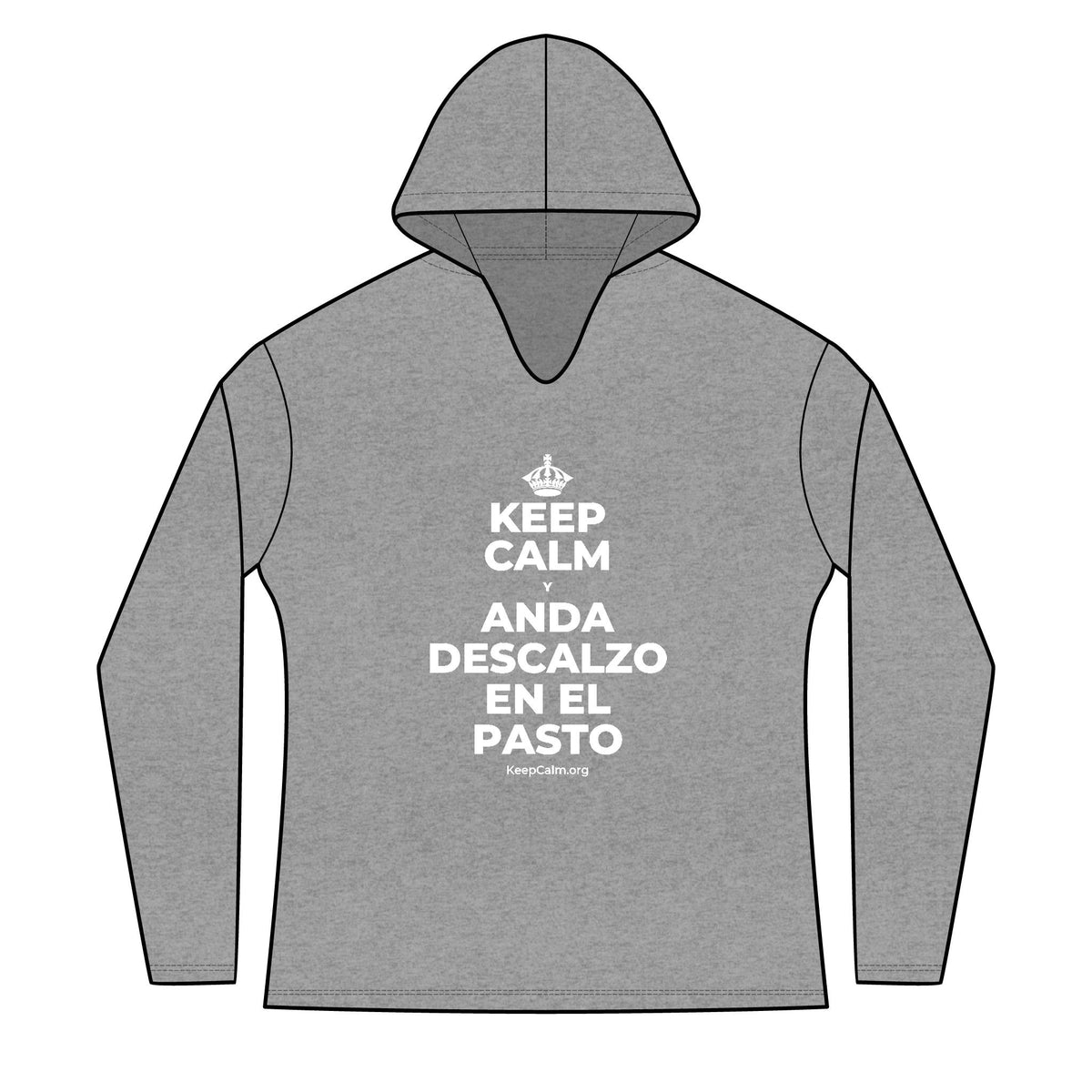 KEEP CALM Y ANDA DESCALZO EN EL PASTO Women's Long Sleeve Hoodie