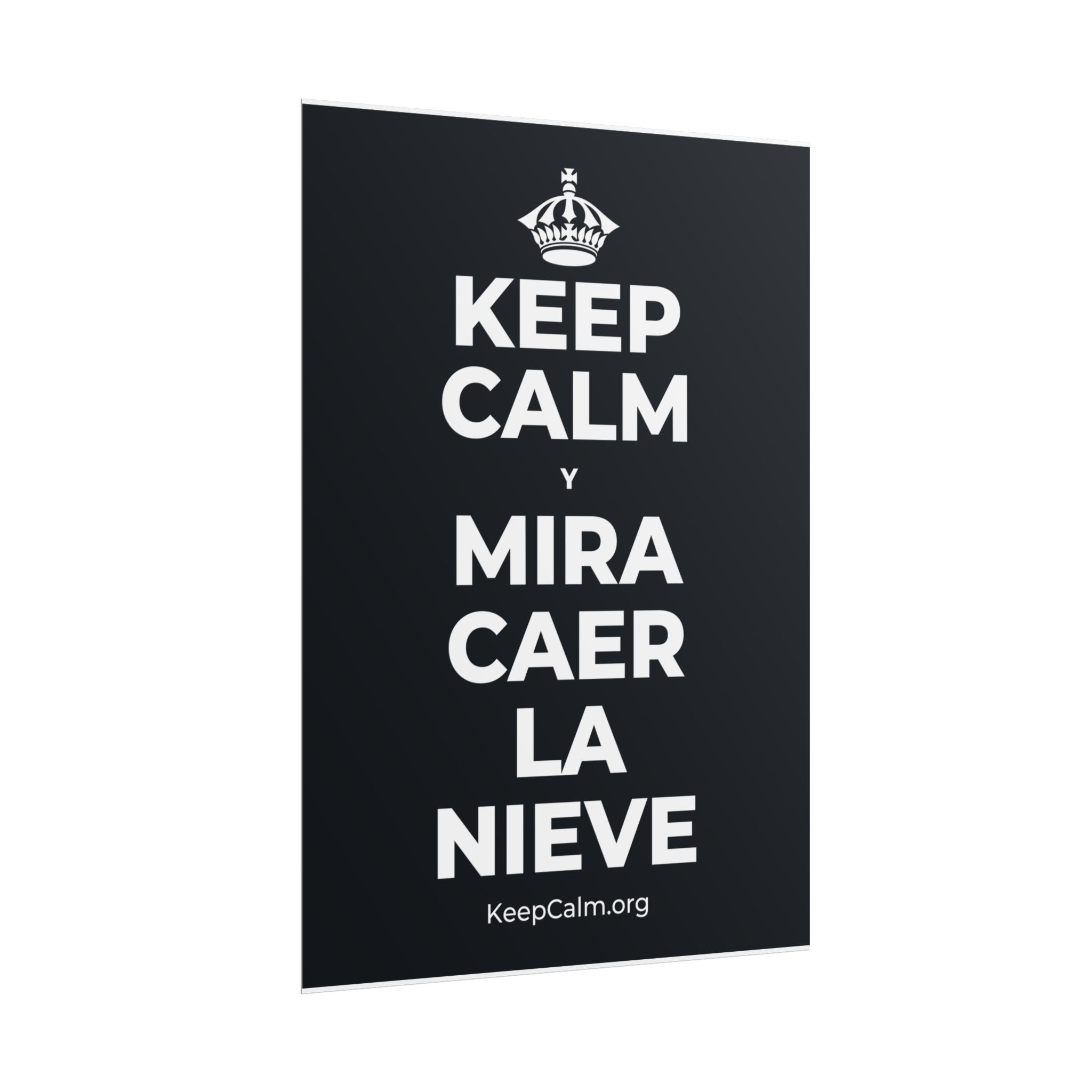 KEEP CALM Y MIRA CAER LA NIEVE Poster (Dark)
