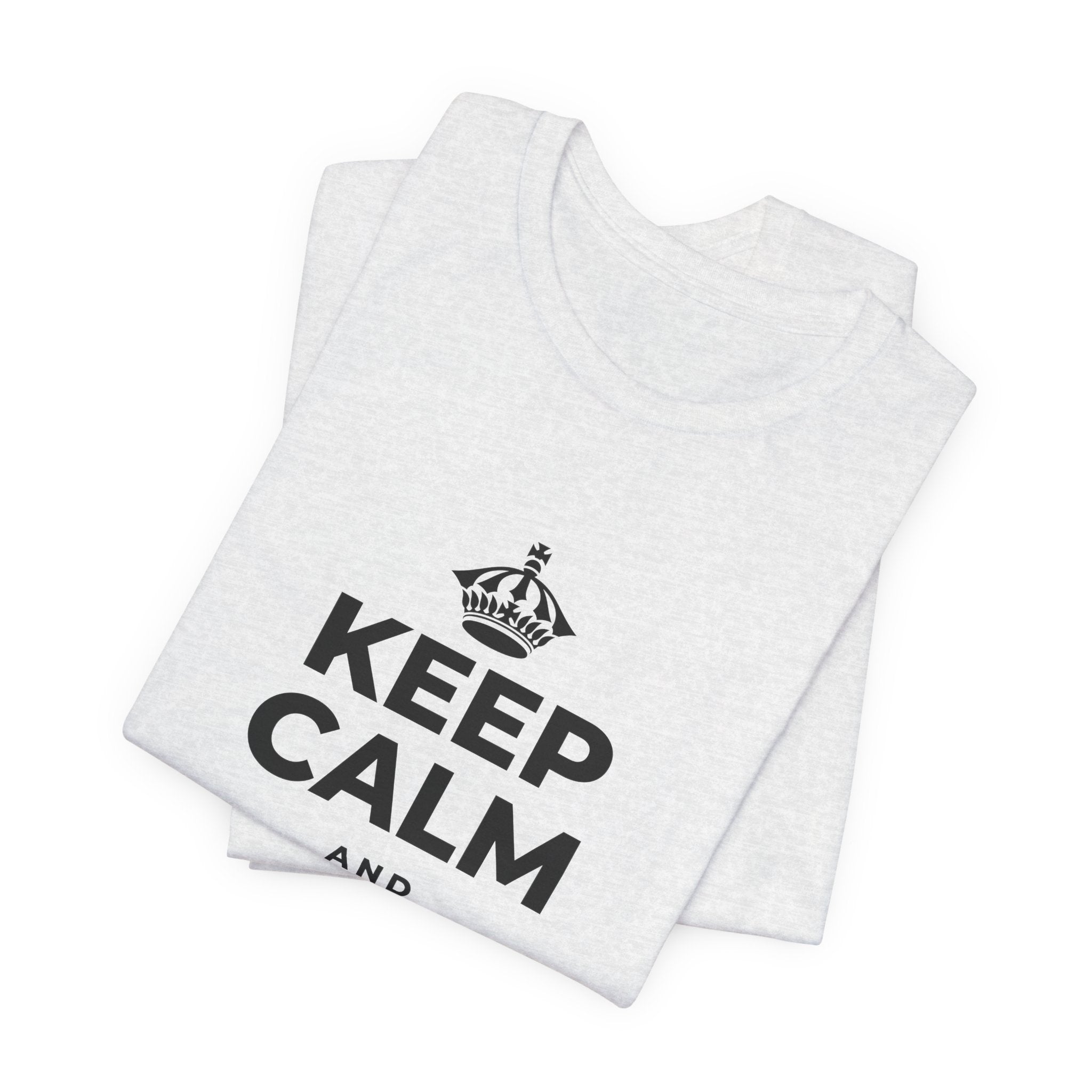 KEEP CALM AND KEEP WINNING T-Shirt (Soft Cream–Heather Mauve)