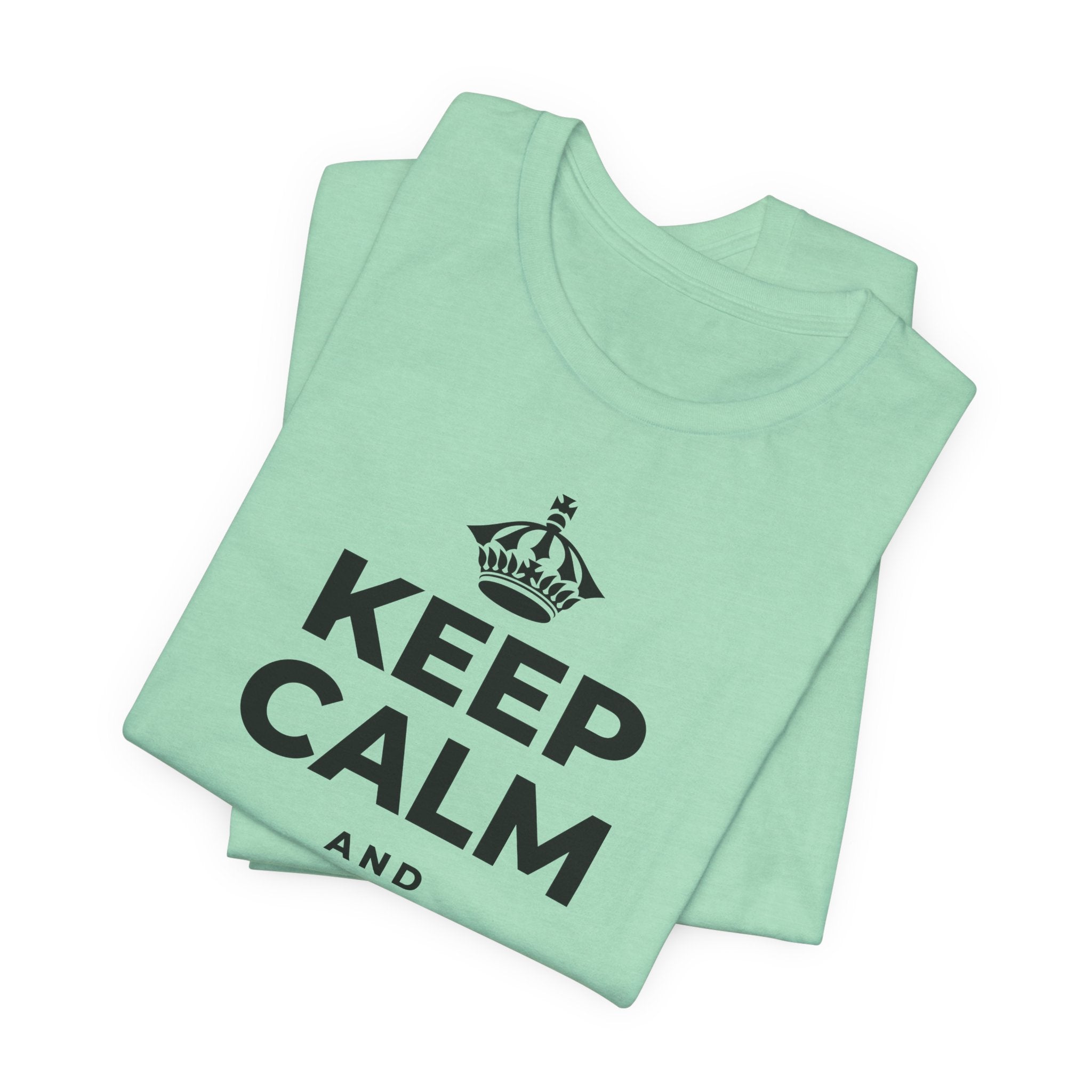 KEEP CALM AND PAY IT FORWARD T-Shirt (Baby Blue–Silver)