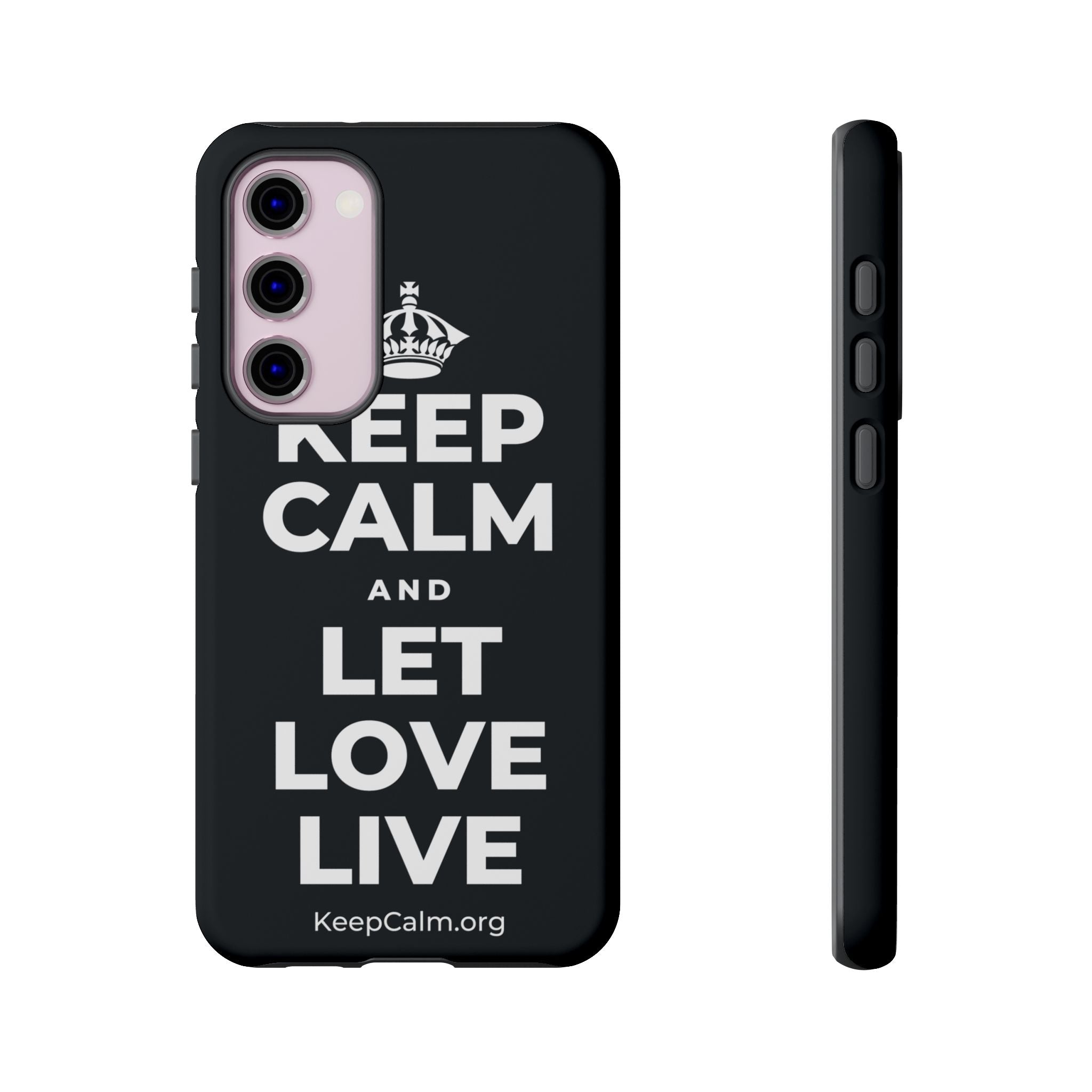 KEEP CALM AND LET LOVE LIVE Phone Case (Dark)