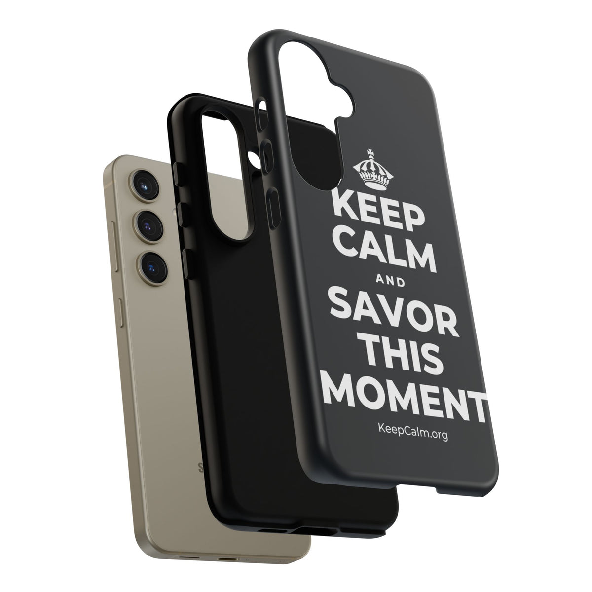 KEEP CALM AND SAVOR THIS MOMENT Phone Case (Dark)