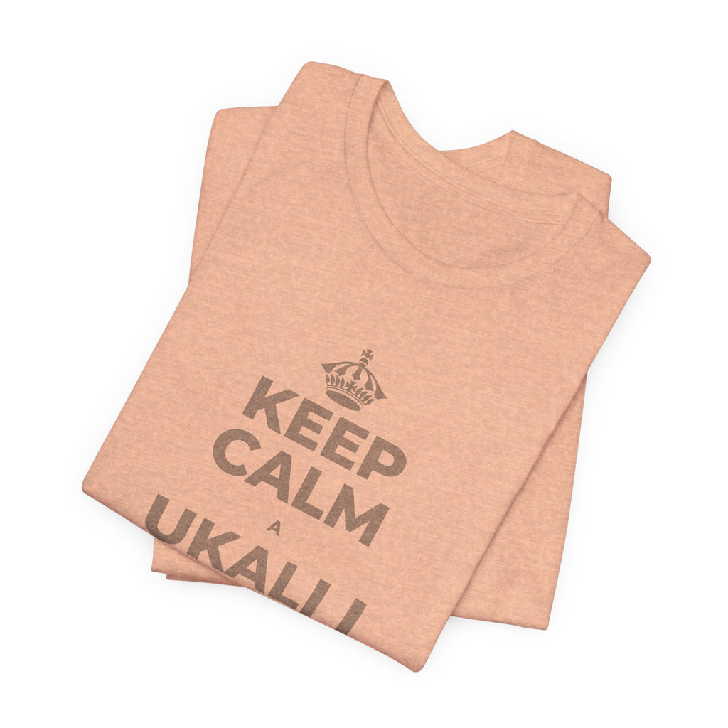 KEEP CALM A UKALI I KOU ʻĀLOHILOHI T-Shirt (Soft Cream–Heather Mauve)