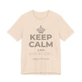 KEEP CALM AND 相信好事正在路上 T-Shirt (Soft Cream–Heather Mauve)