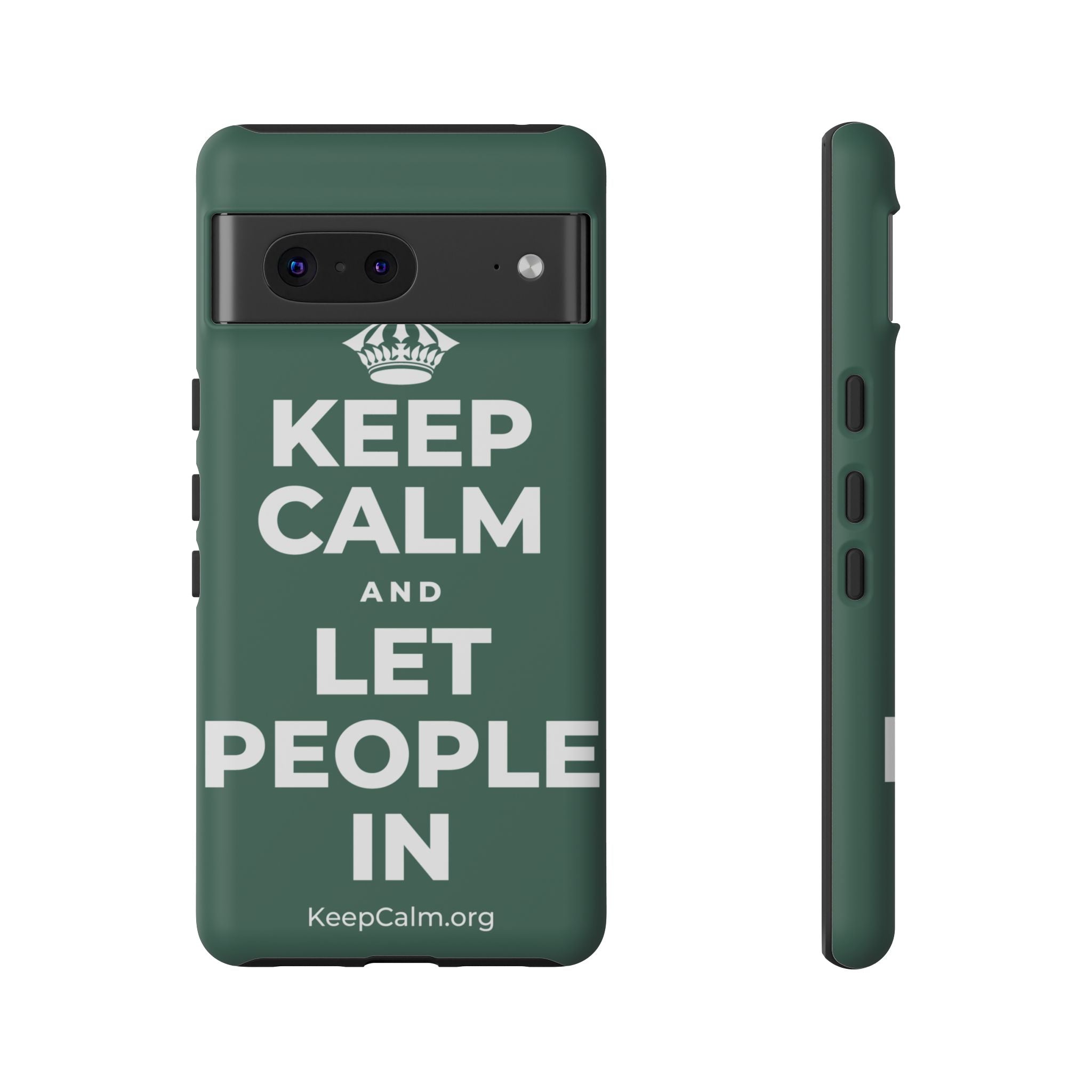 KEEP CALM AND LET PEOPLE IN Phone Case