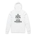 KEEP CALM AND GIVE THANKS Hooded Long Sleeve Tee