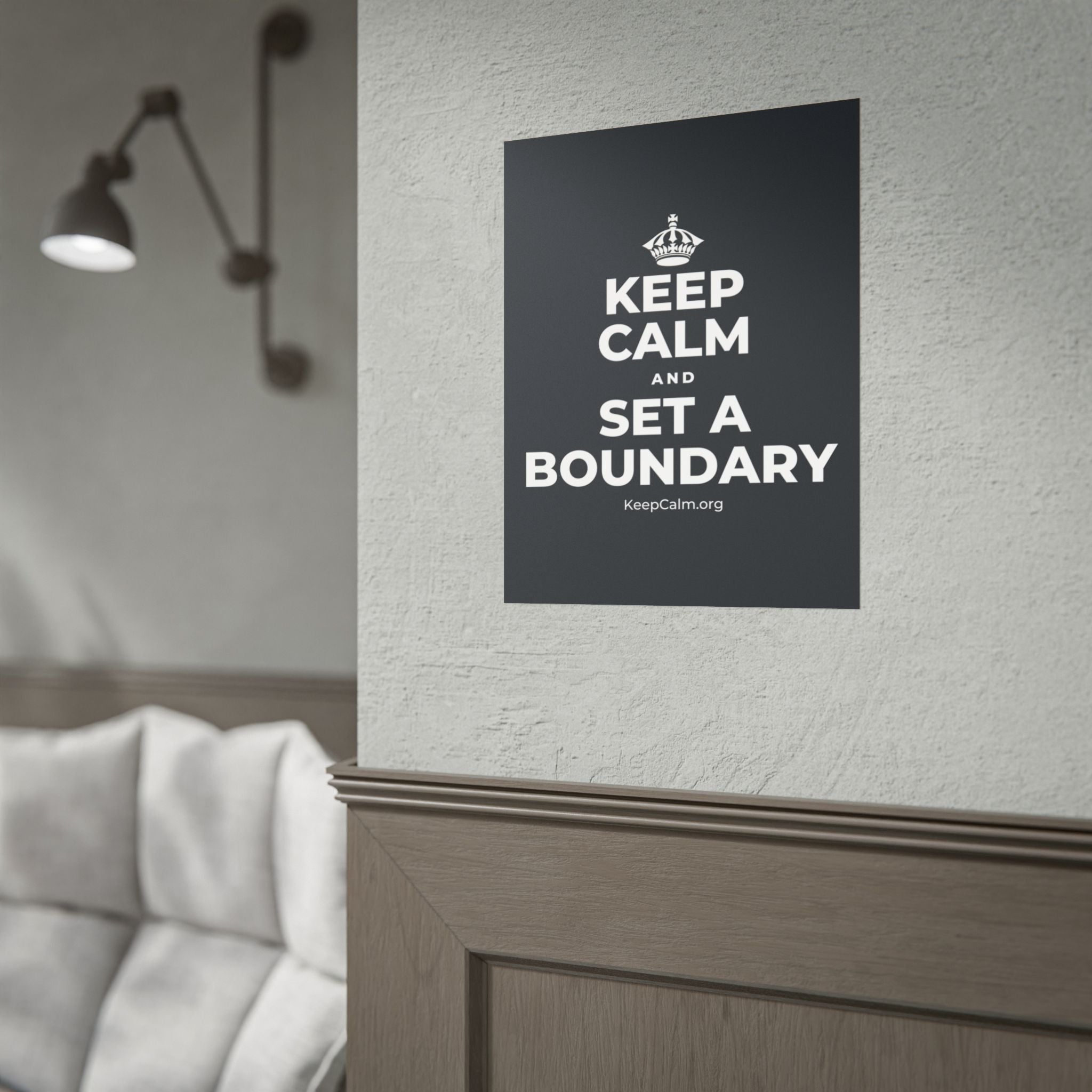 KEEP CALM AND SET A BOUNDARY Poster (Dark)