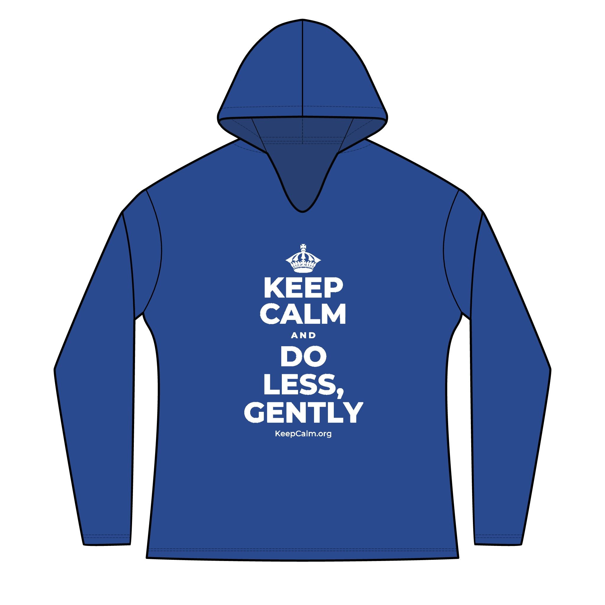 KEEP CALM AND DO LESS, GENTLY Women's Long Sleeve Hoodie