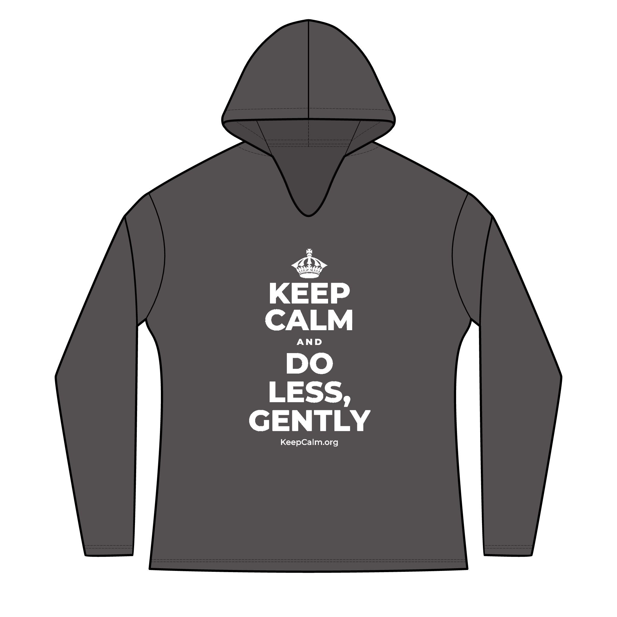 KEEP CALM AND DO LESS, GENTLY Women's Long Sleeve Hoodie