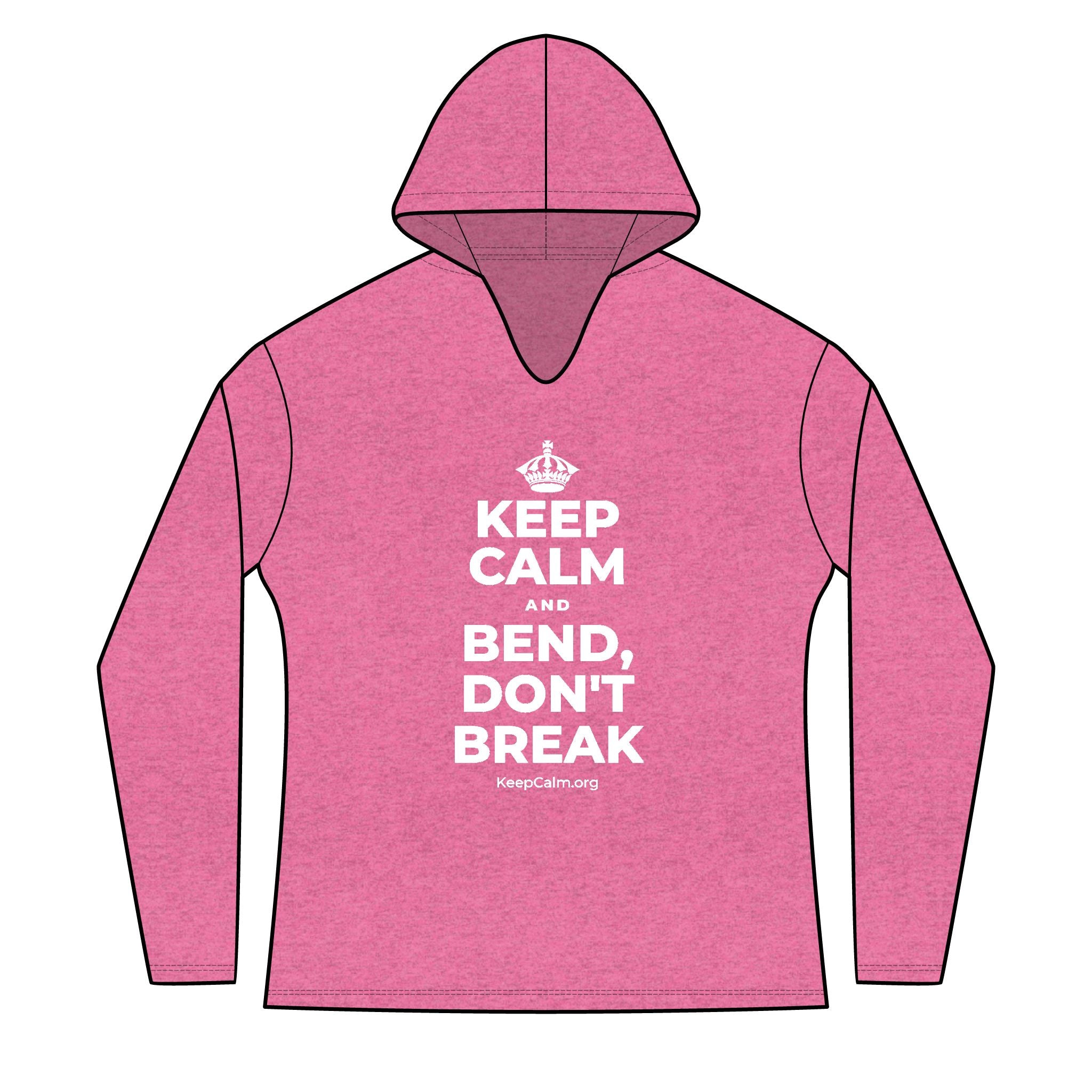 KEEP CALM AND BEND, DON'T BREAK Women's Long Sleeve Hoodie