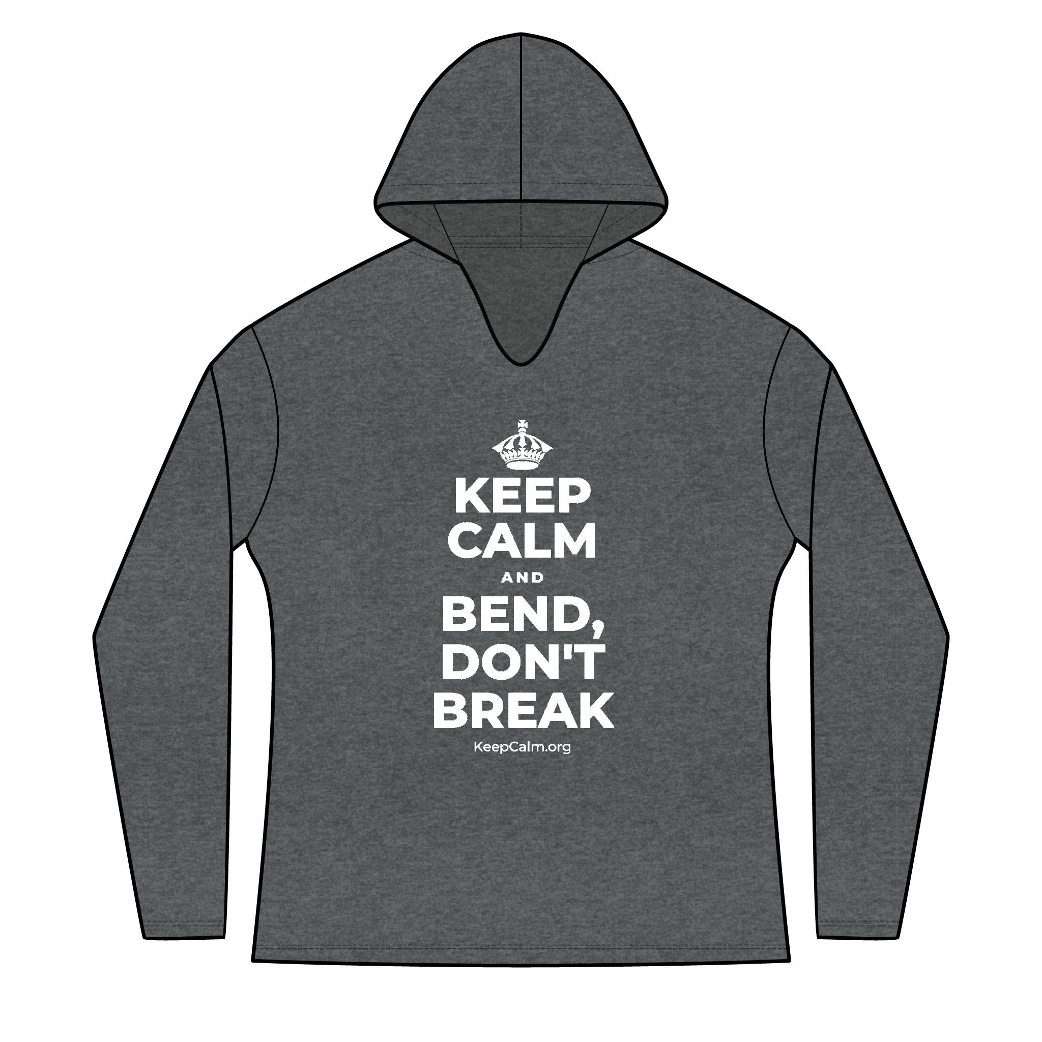 KEEP CALM AND BEND, DON'T BREAK Women's Long Sleeve Hoodie