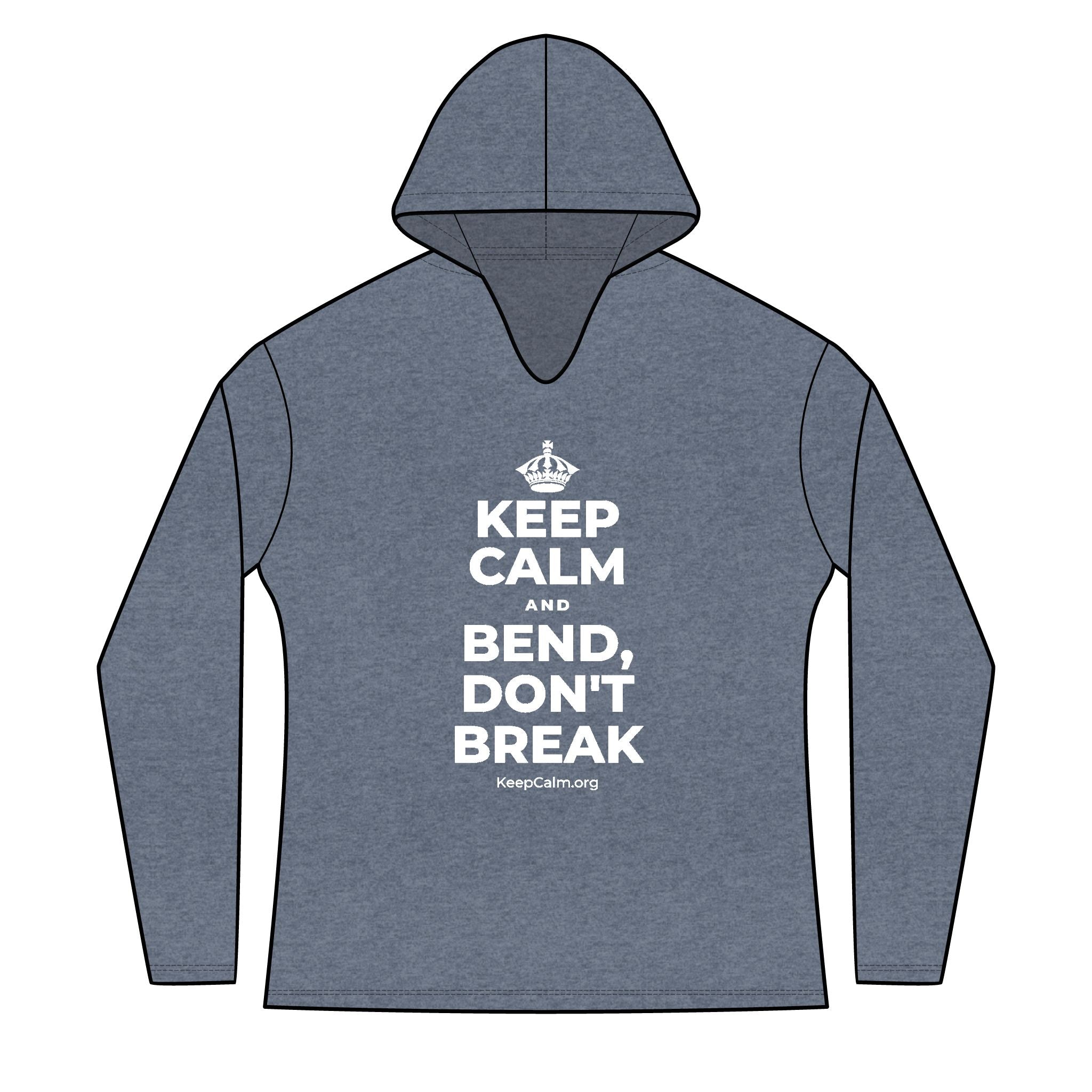 KEEP CALM AND BEND, DON'T BREAK Women's Long Sleeve Hoodie