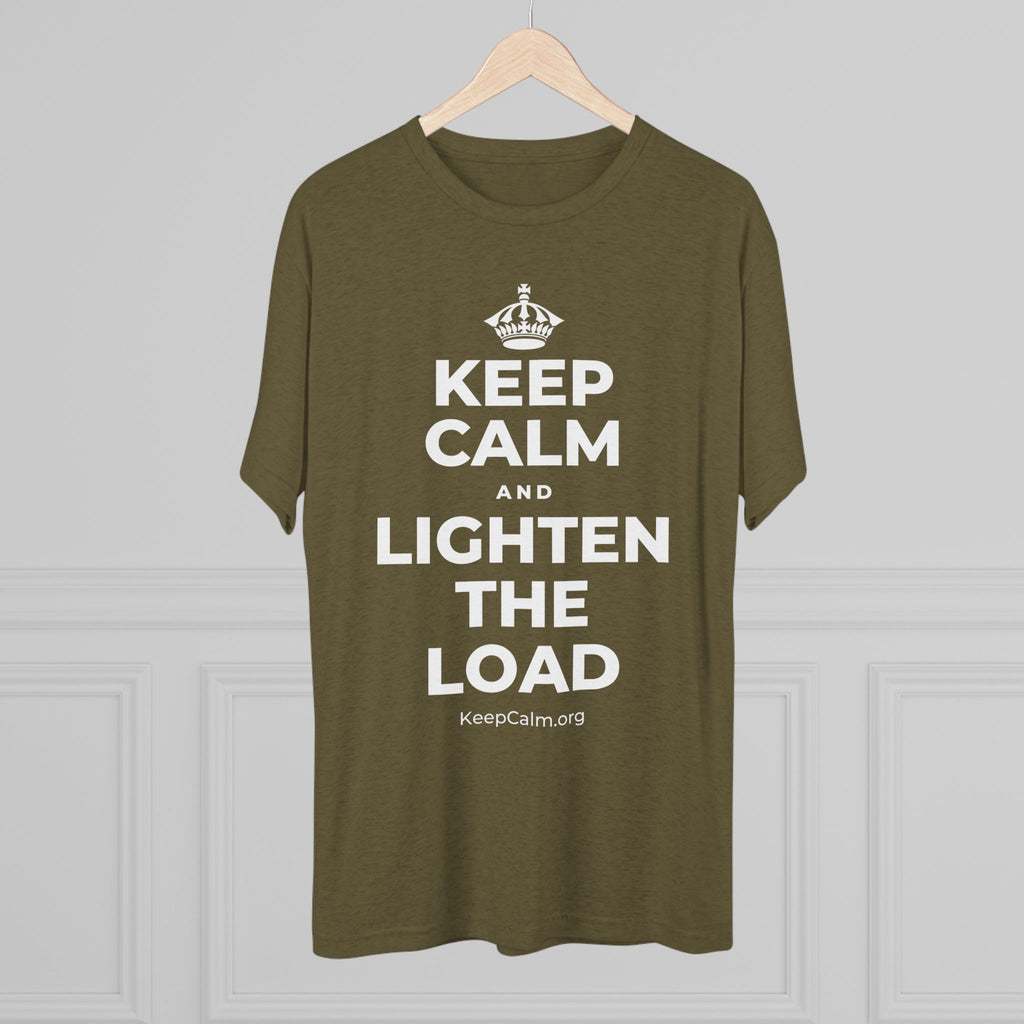 KEEP CALM AND LIGHTEN THE LOAD Tri-Blend Tee