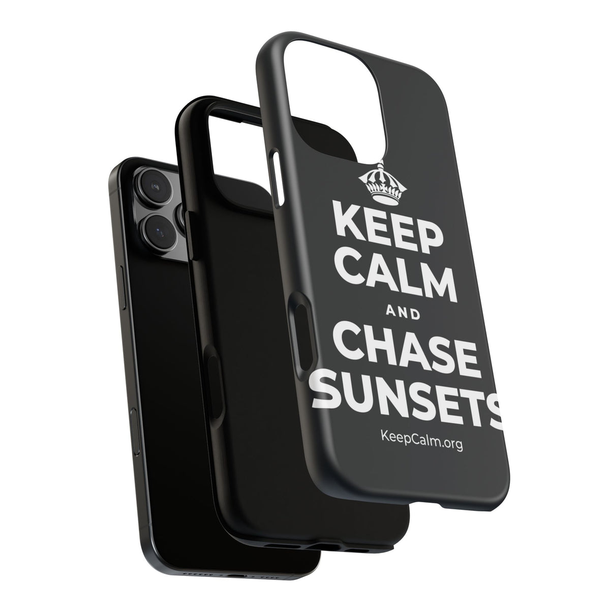 KEEP CALM AND CHASE SUNSETS Phone Case (Dark)