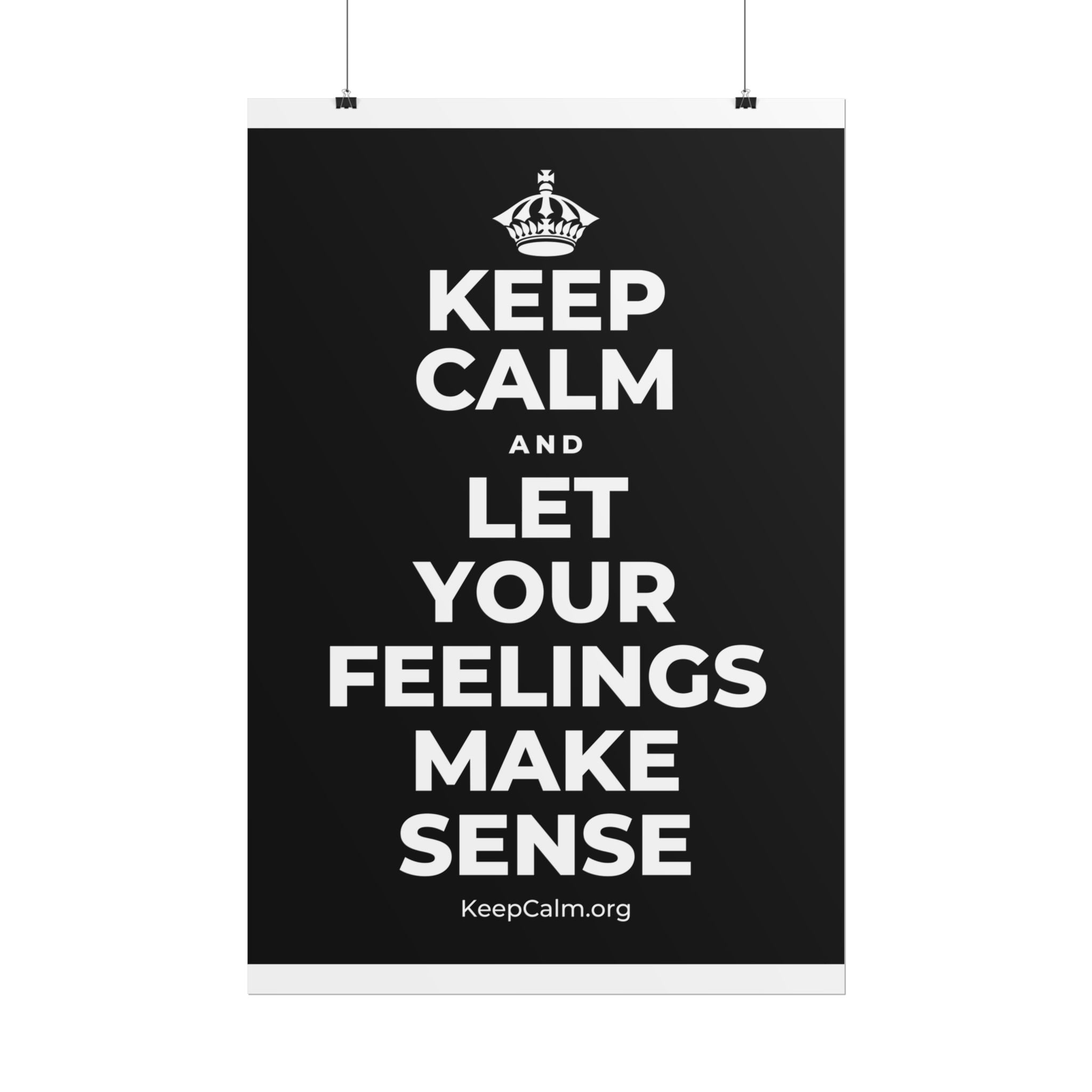 KEEP CALM AND LET YOUR FEELINGS MAKE SENSE Poster