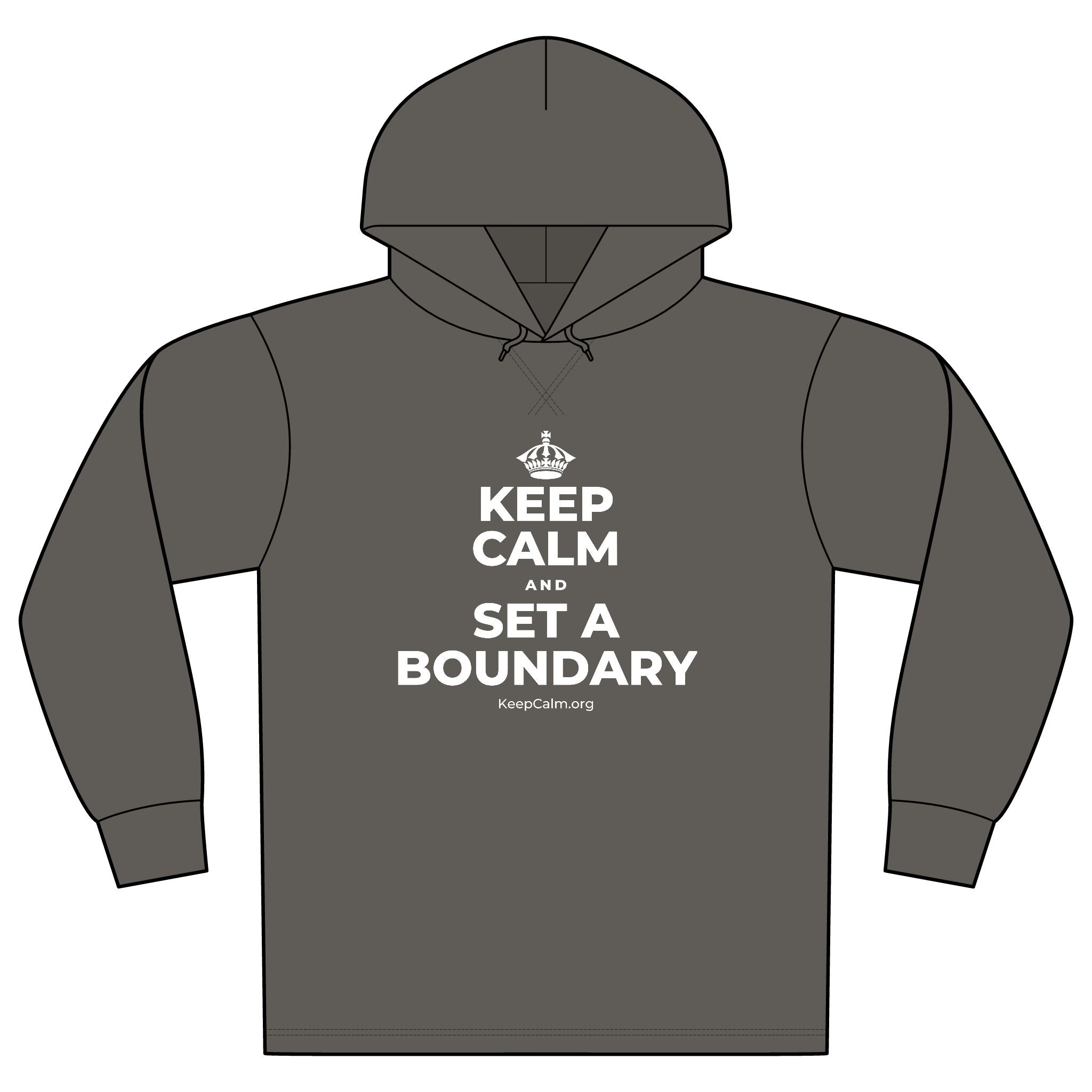 KEEP CALM AND SET A BOUNDARY Organic Hoodie Tee