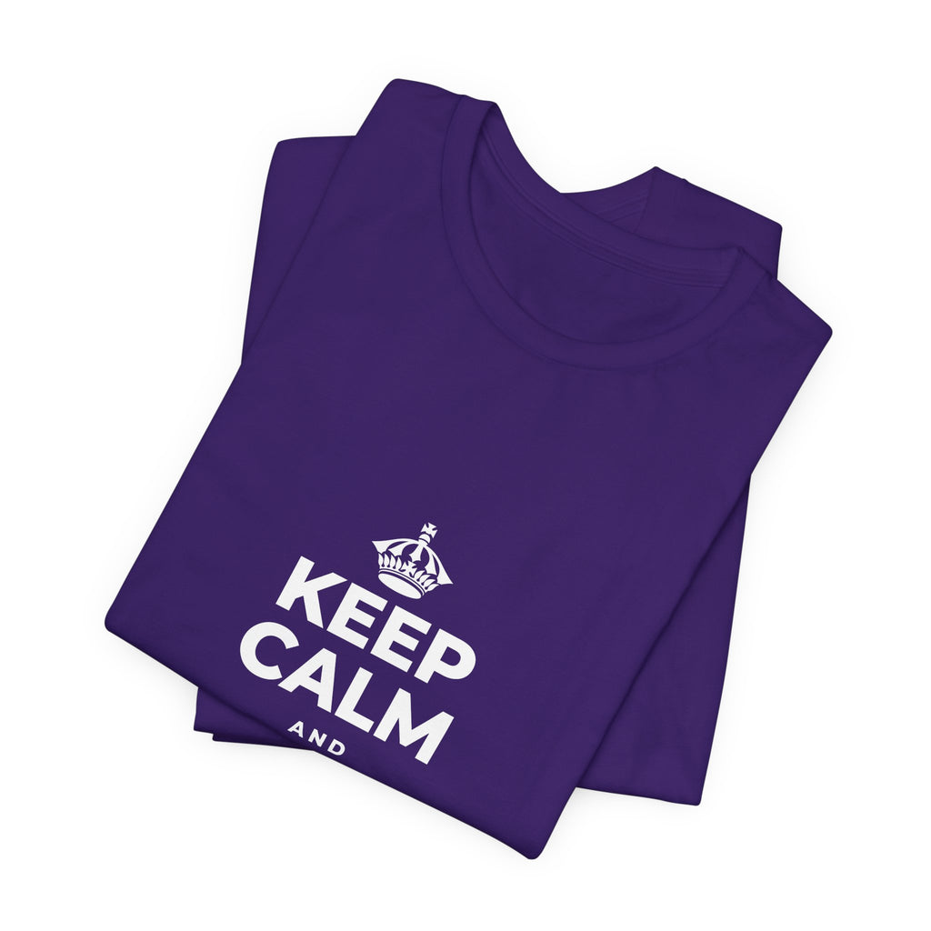 KEEP CALM AND CHASE THE MOONLIGHT T-Shirt (Soft Cream–Heather Mauve)