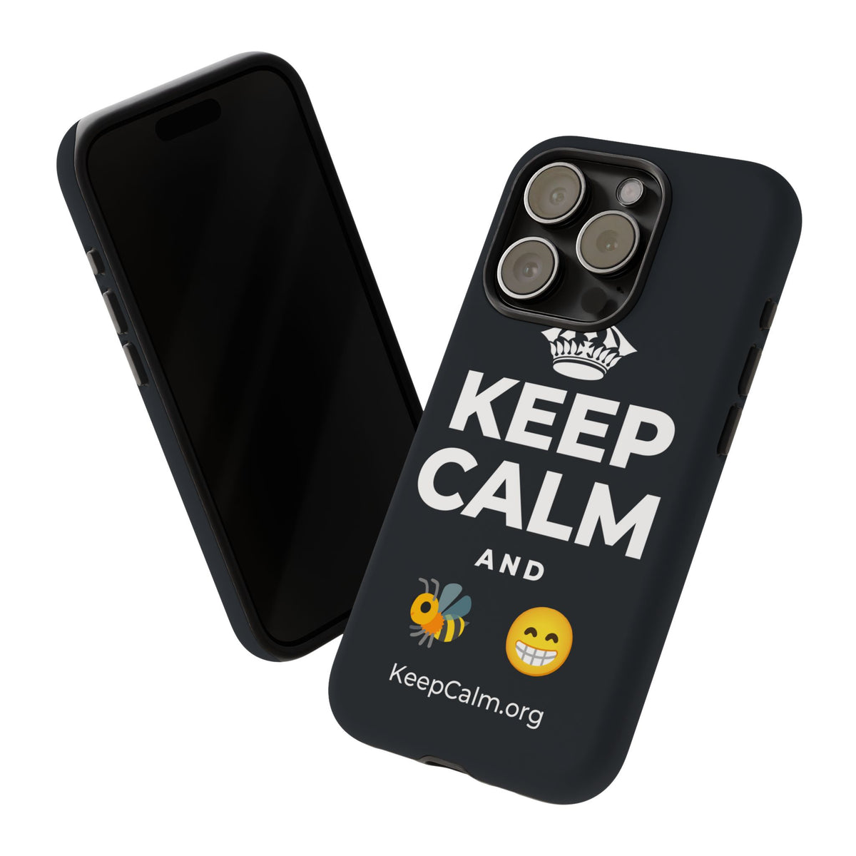KEEP CALM AND BEE HAPPY Phone Case (Dark)