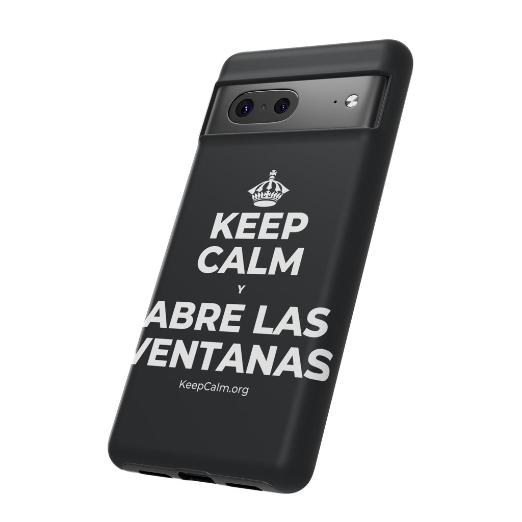 KEEP CALM Y ABRE LAS VENTANAS Phone Case (Dark)