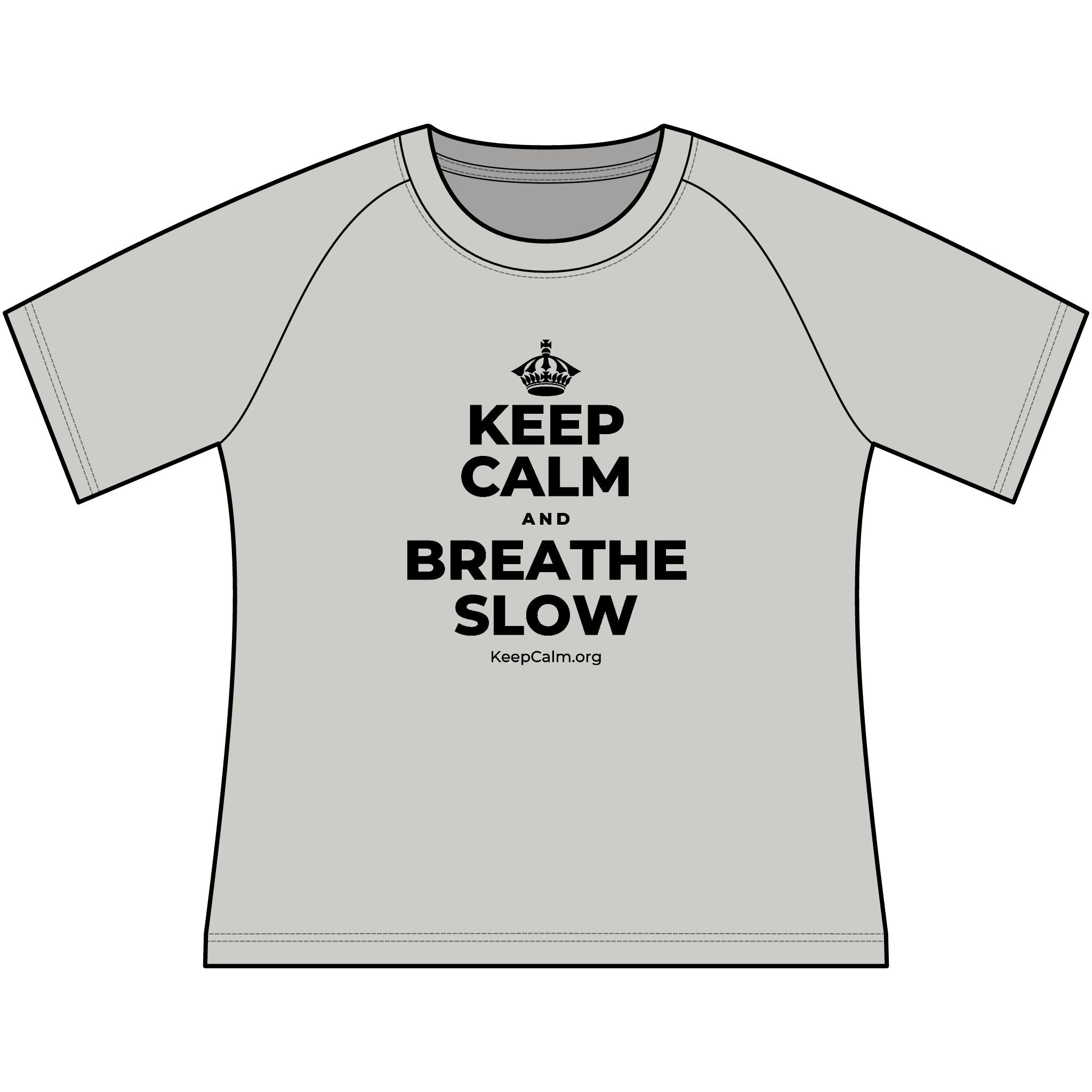 KEEP CALM AND BREATHE SLOW Women's Raglan Tee