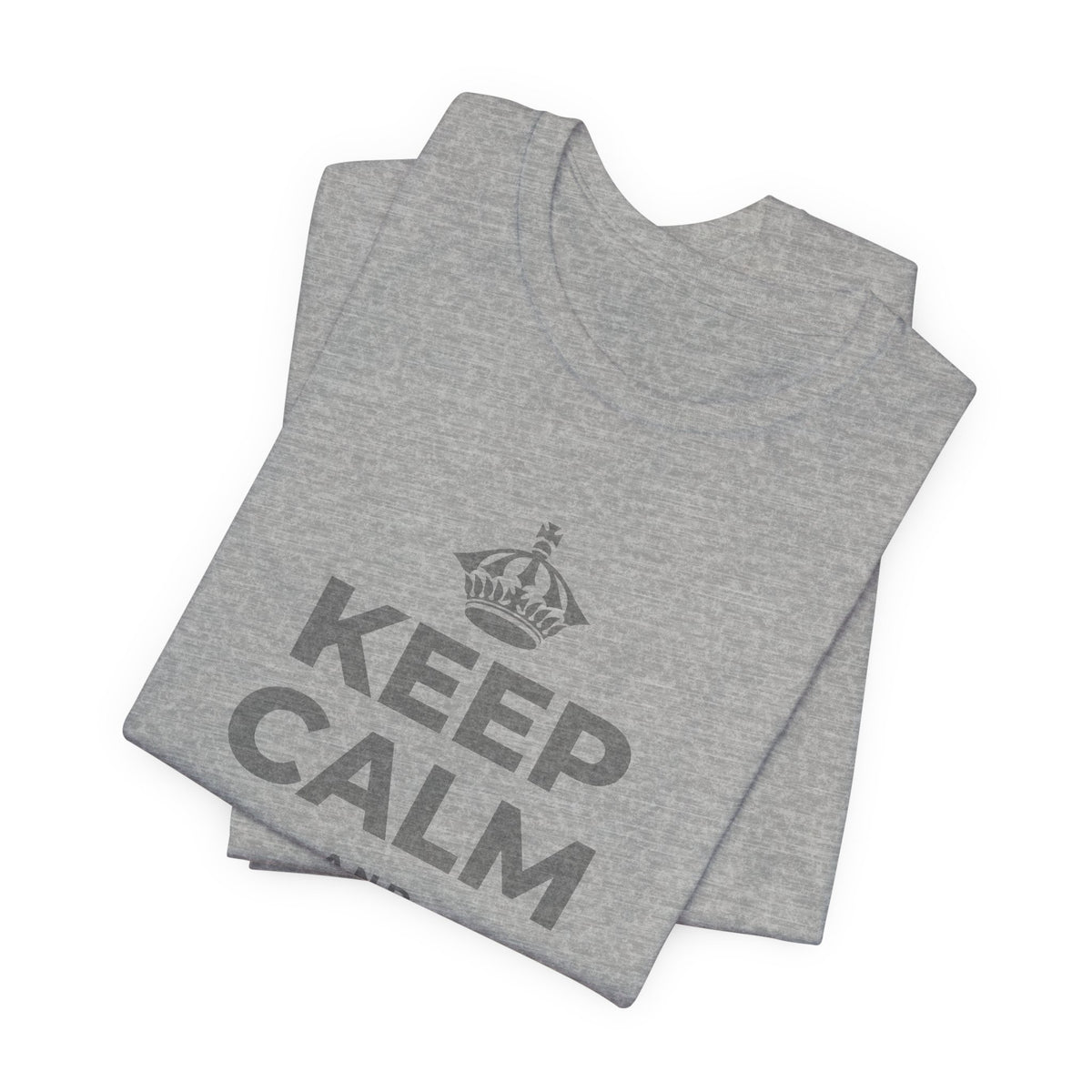 KEEP CALM AND BUILD IT T-Shirt (White–Asphalt)